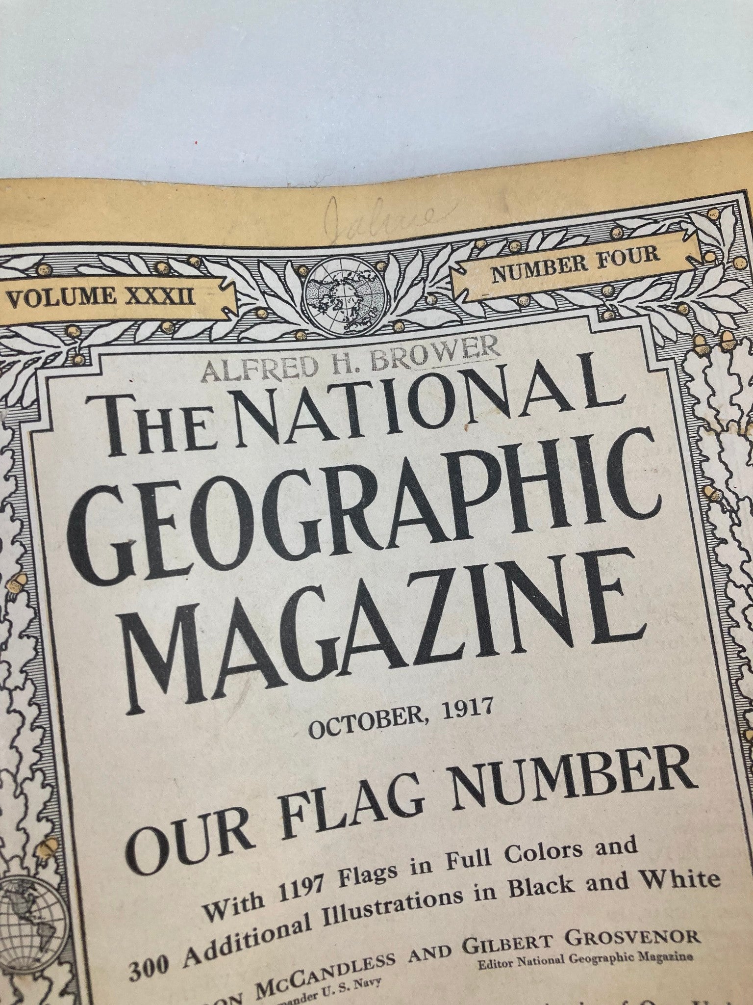 VTG The National Geographic Magazine October 1917 Our Flag Number No Label