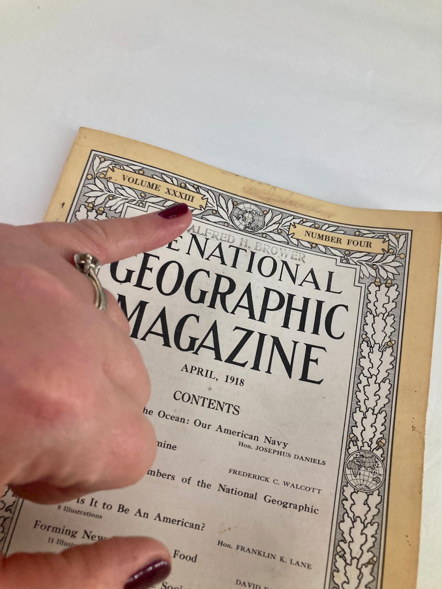 VTG The National Geographic Magazine April 1918 Forerunners of Famine No Label