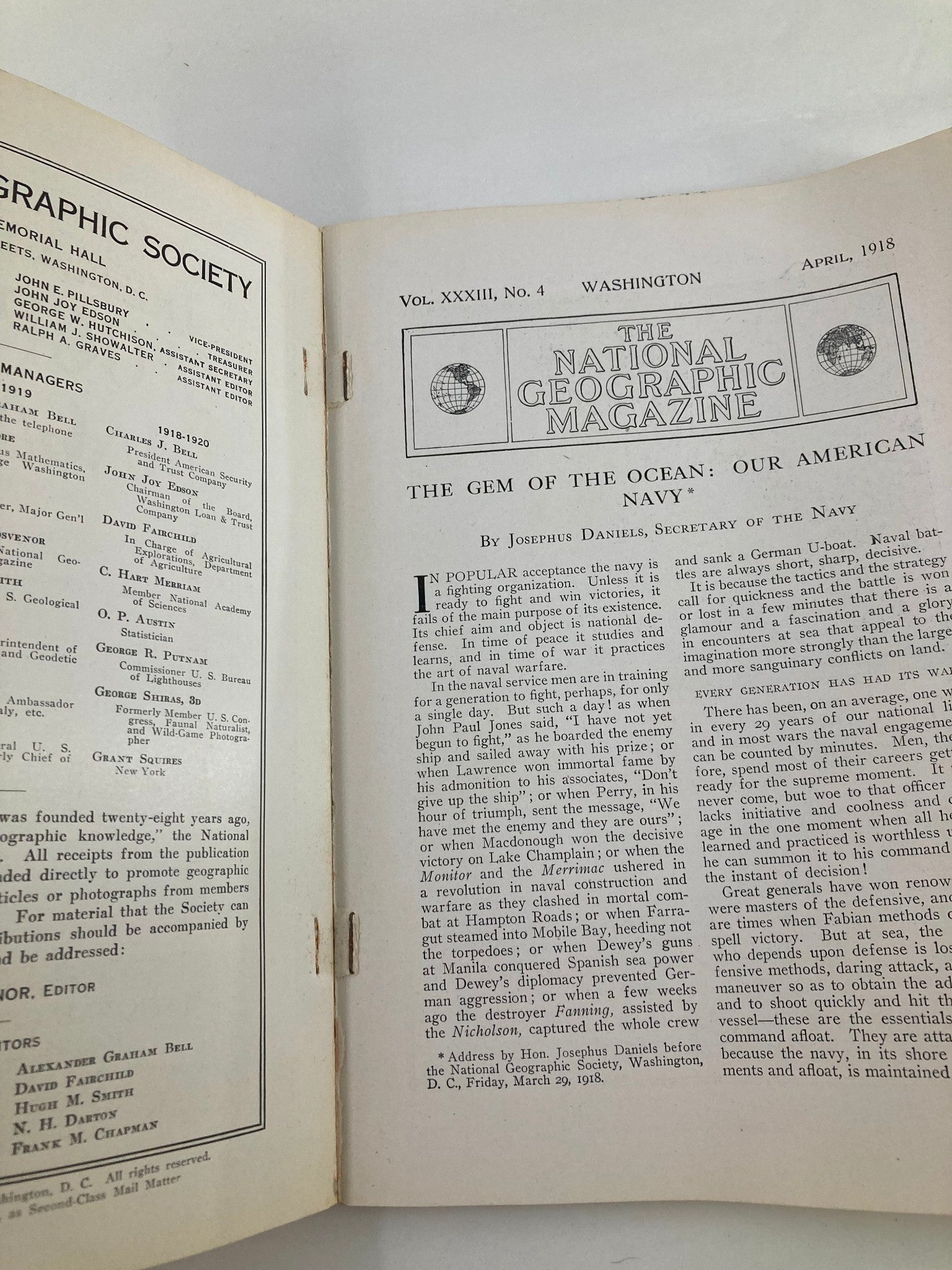 VTG The National Geographic Magazine April 1918 Forerunners of Famine No Label