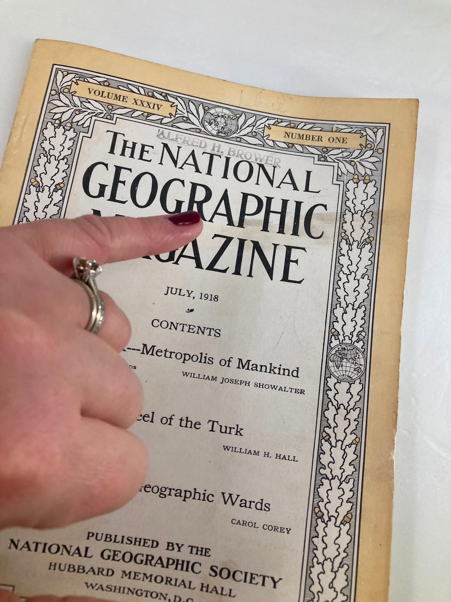 VTG The National Geographic Magazine July 1918 New York Metropolis No Label