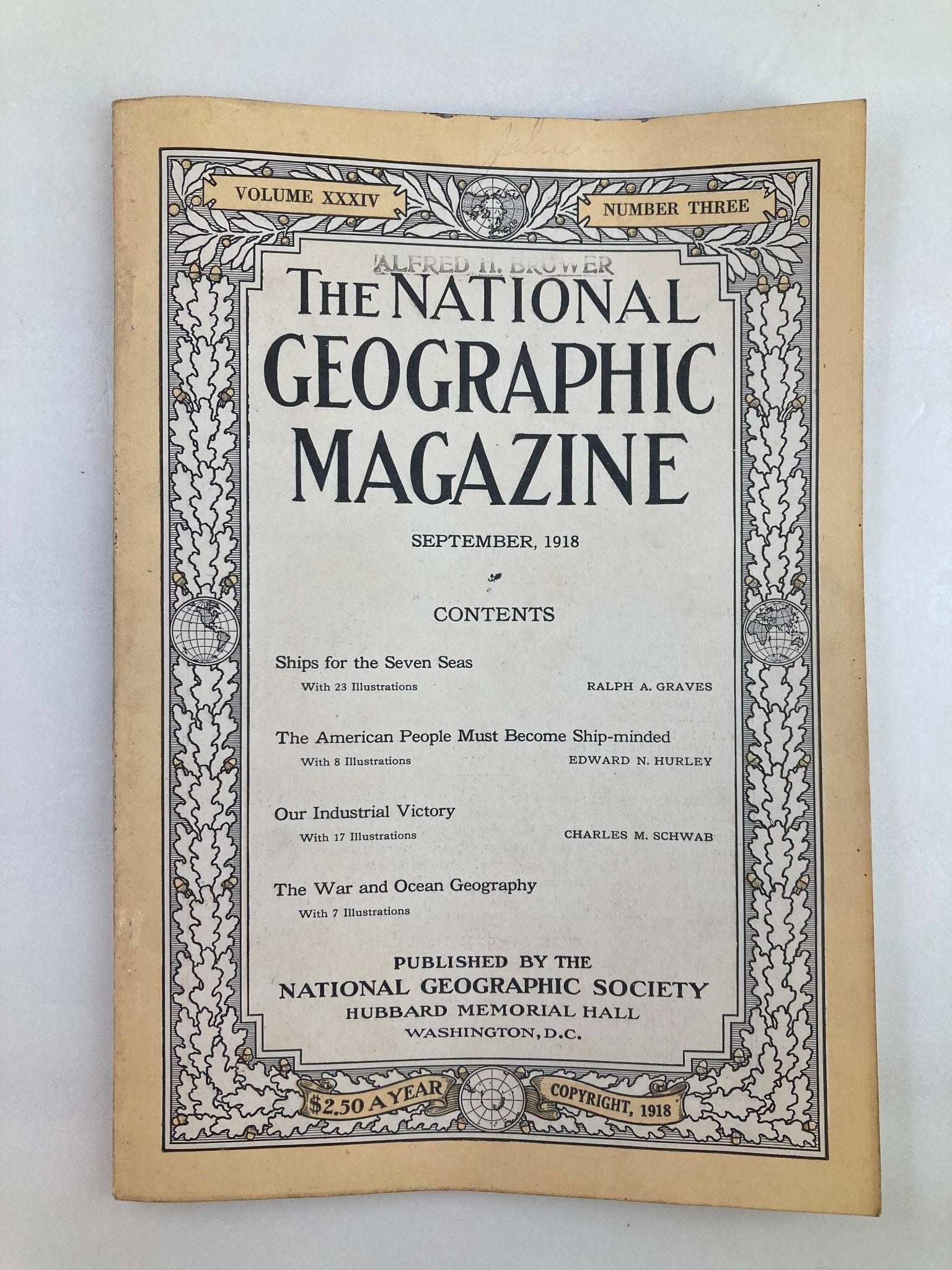 VTG The National Geographic Magazine September 1918 Industrial Victory No Label