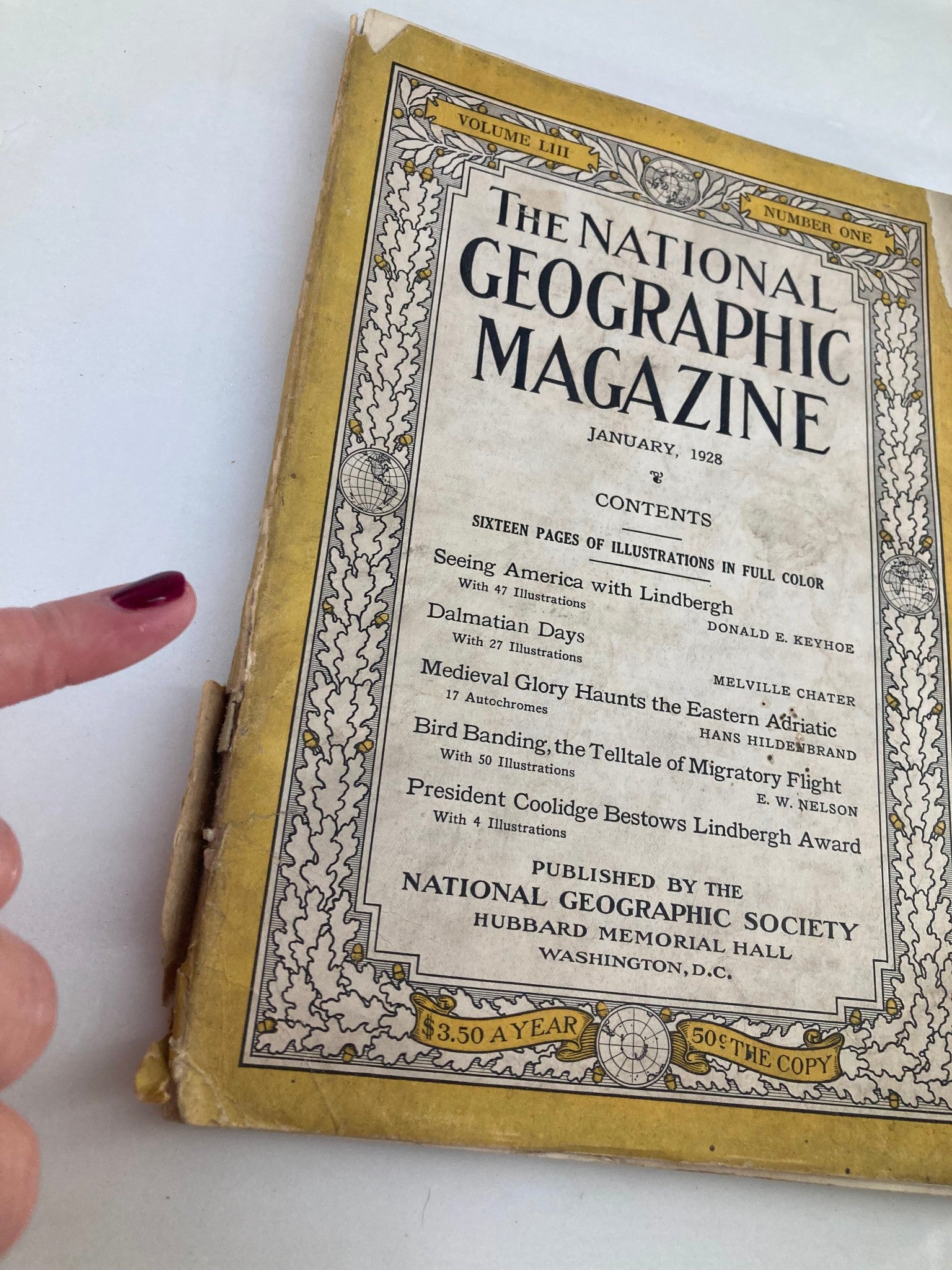 VTG The National Geographic Magazine January 1928 Bird Banding No Label