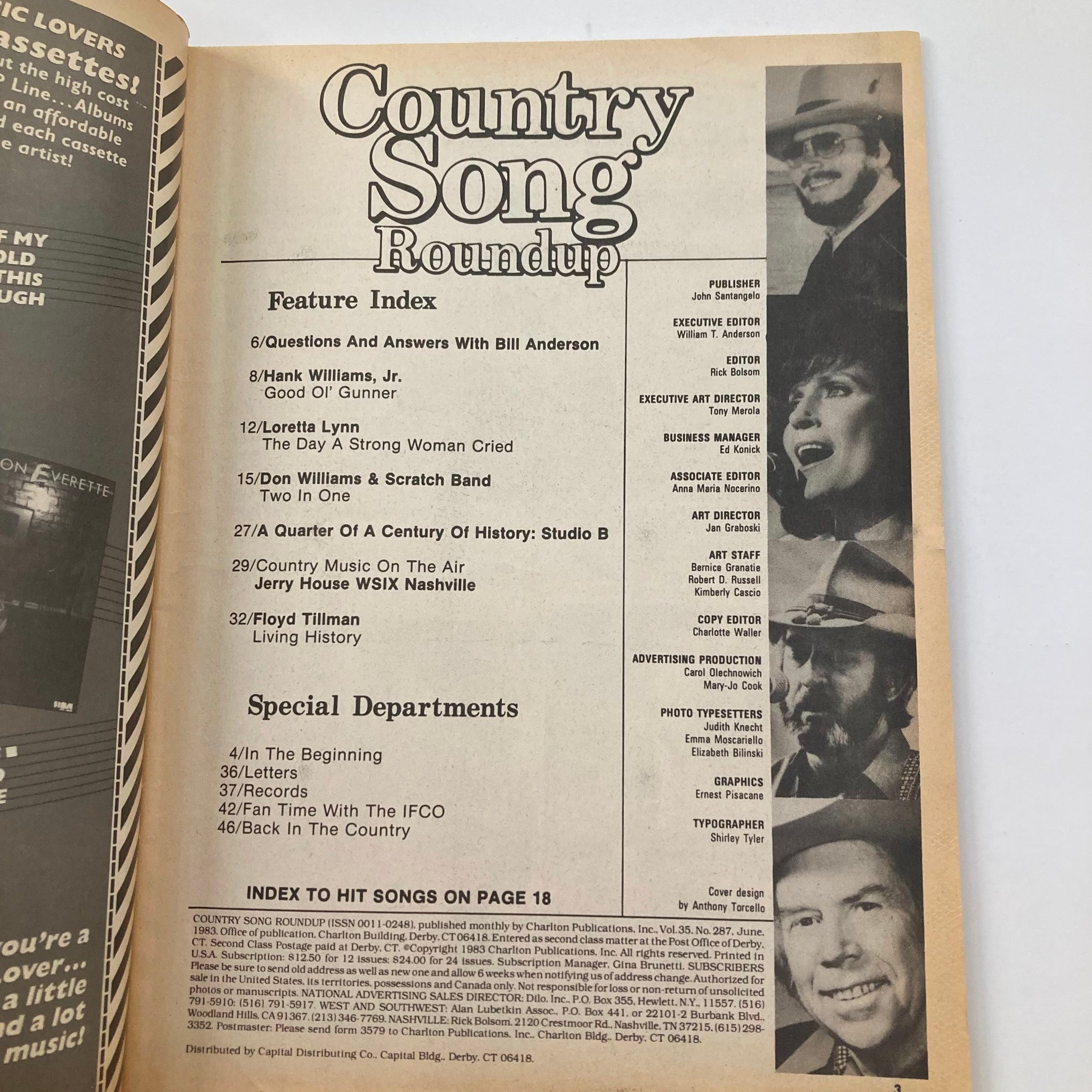 VTG Country Song Roundup Magazine June 1983 Don Williams & Scratch Band