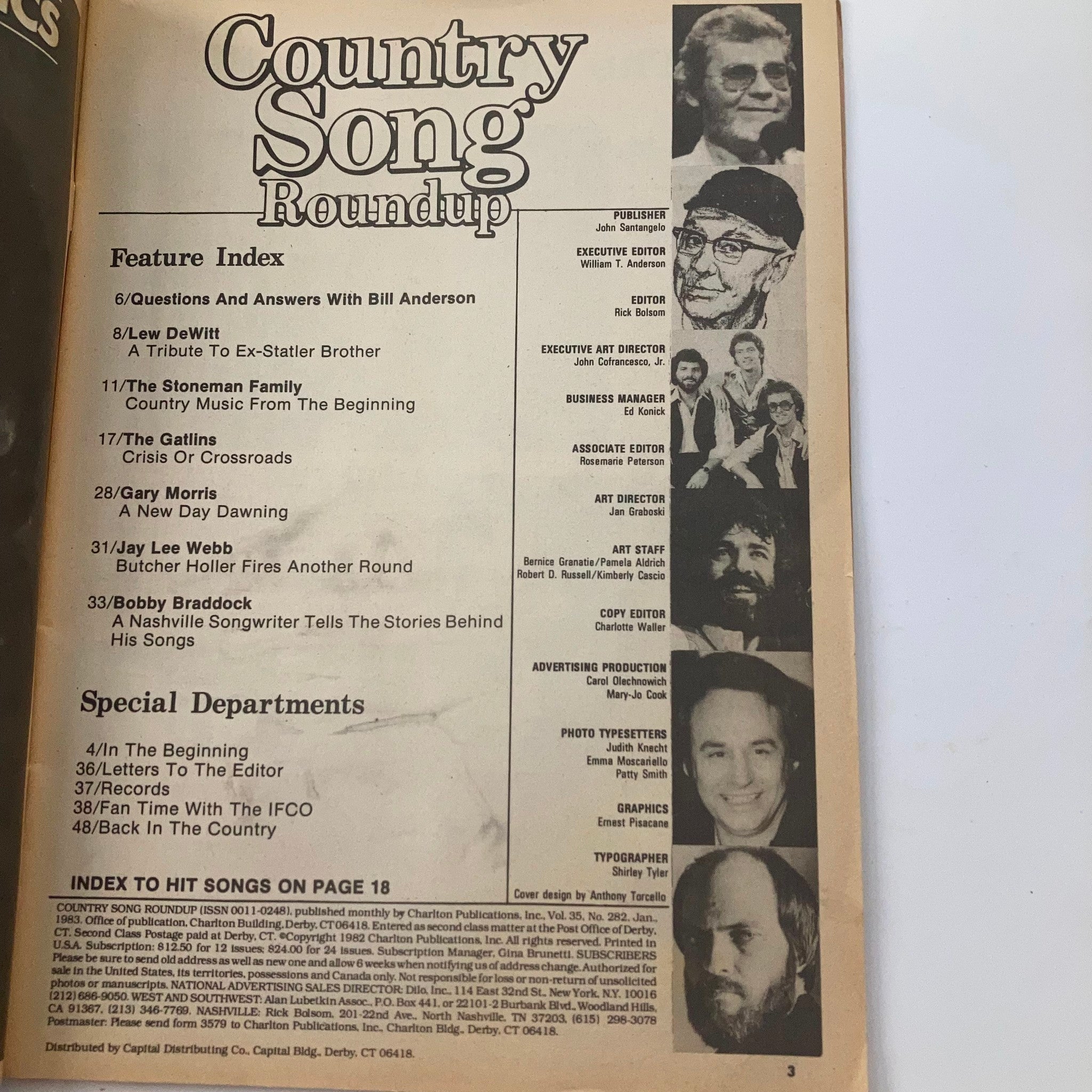 VTG Country Song Roundup Magazine January 1983 The Gatlins Crisis or Crossroads