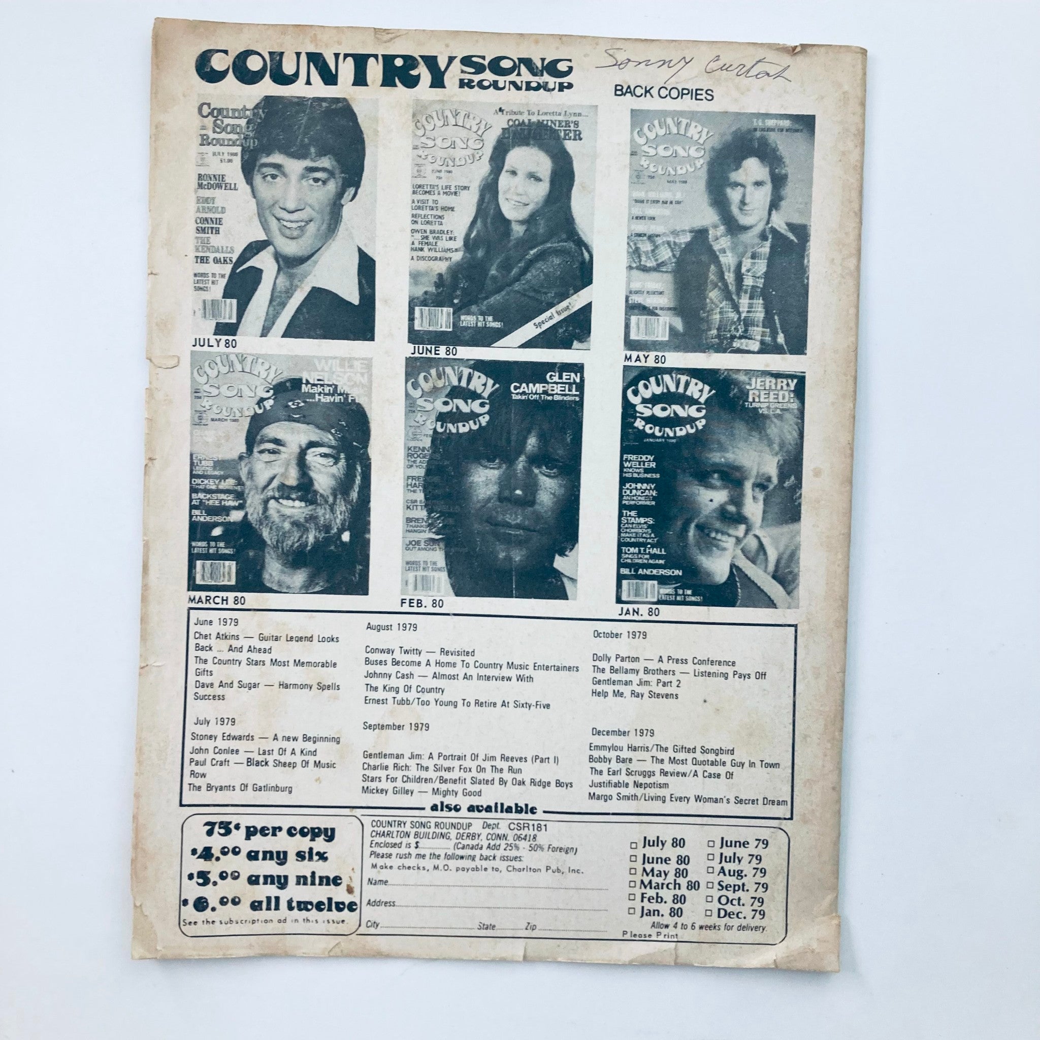 VTG Country Song Roundup Magazine January 1981 Anne Murray Musical Queen