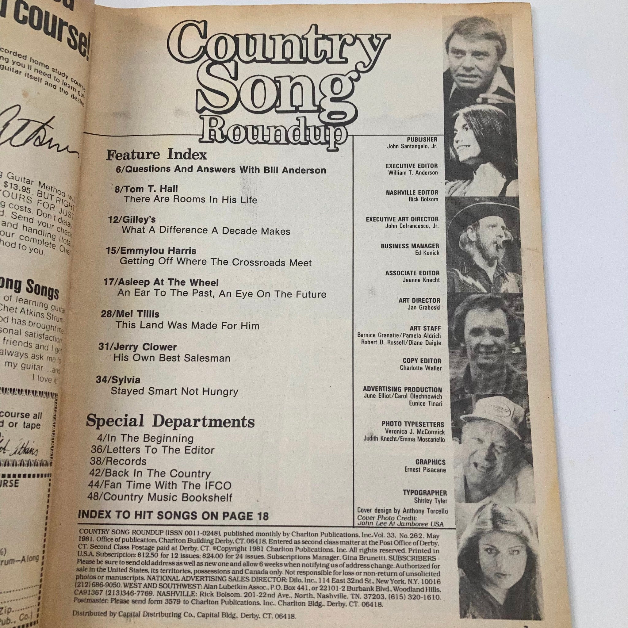 VTG Country Song Roundup Magazine May 1981 Emmylou Harris Crossroads Meet