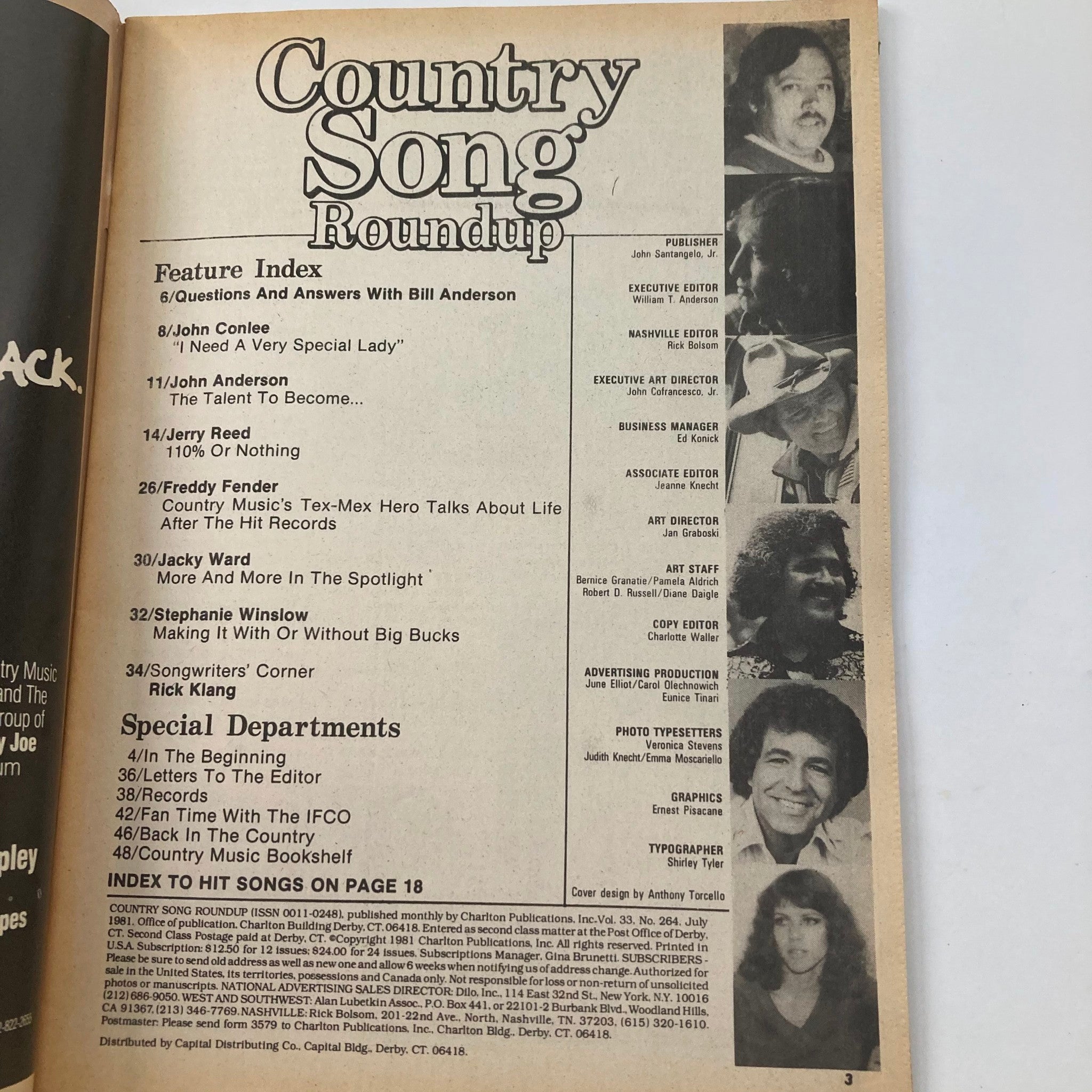 VTG Country Song Roundup Magazine July 1981 Jerry Reed 110% or Nothing