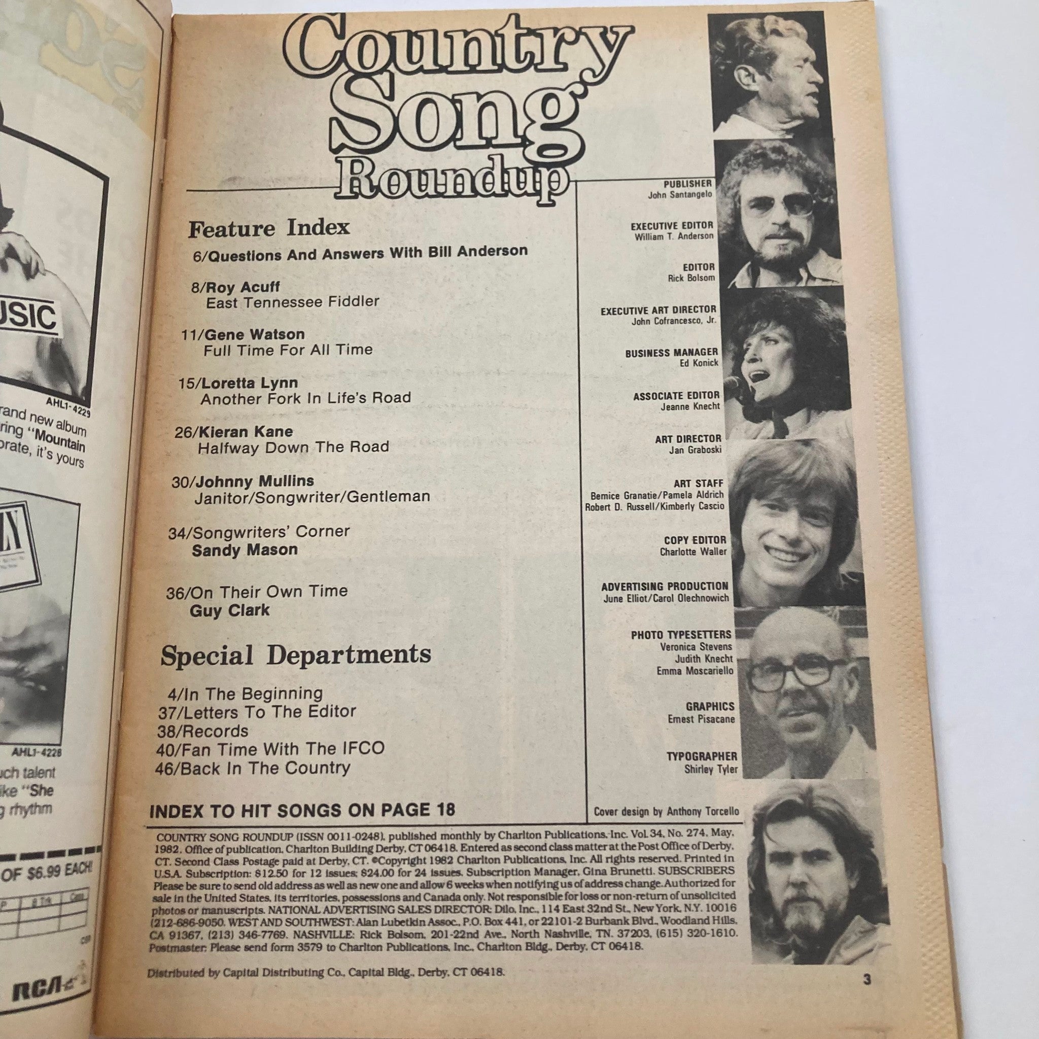 VTG Country Song Roundup Magazine May 1982 Loretta Lynn and Gene Watson