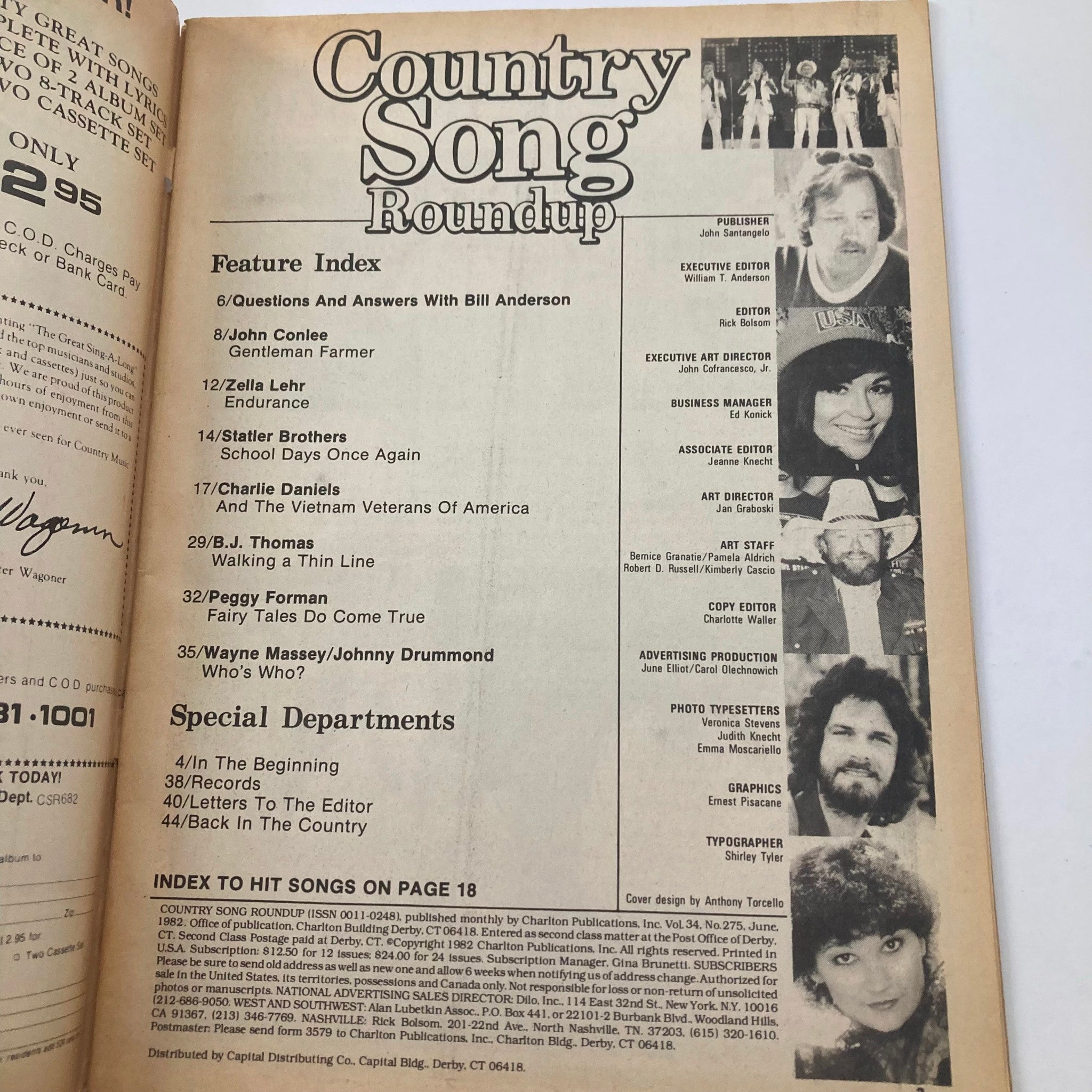 VTG Country Song Roundup Magazine June 1982 Charlie Daniels & Vietnam Veterans