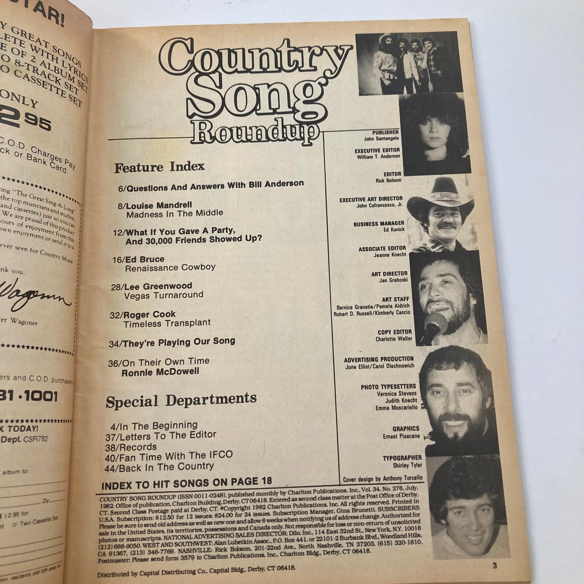 VTG Country Song Roundup Magazine July 1982 Ed Bruce Renaissance Cowboy