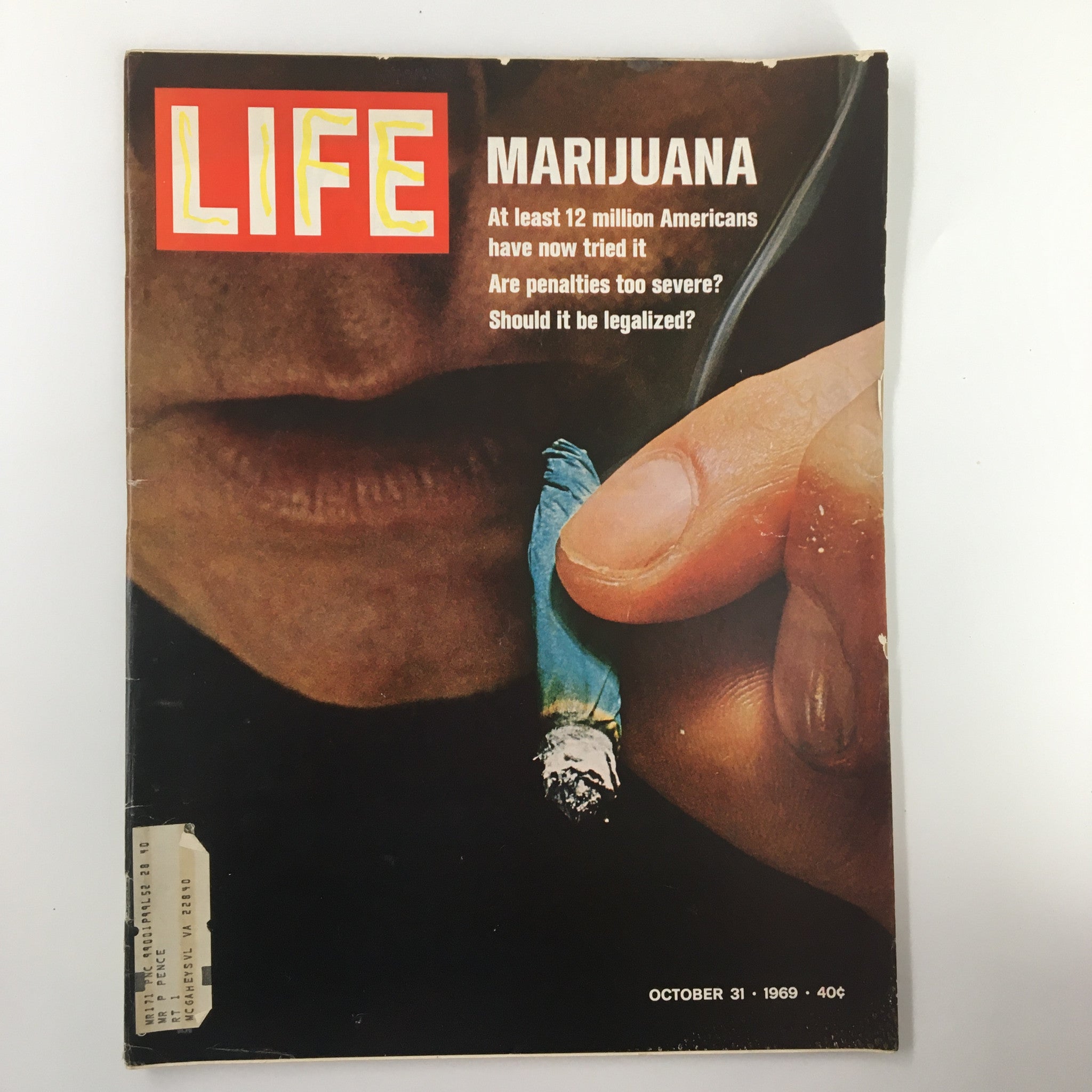 VTG Life Magazine October 31 1969 Marijuana 12 Million Americans Have Tried It