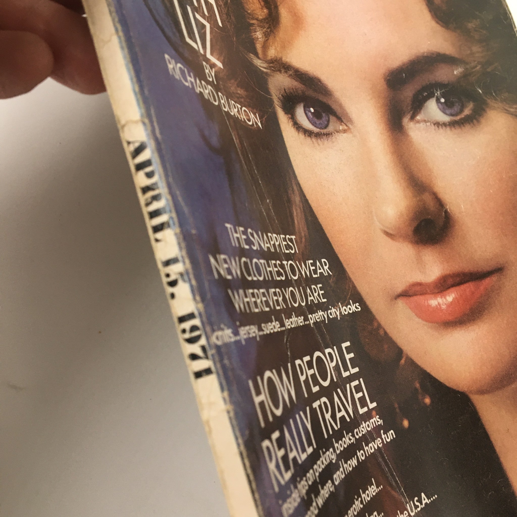 VTG Vogue Magazine April 15 1971 Travels with Elizabeth Taylor by Richard Burton