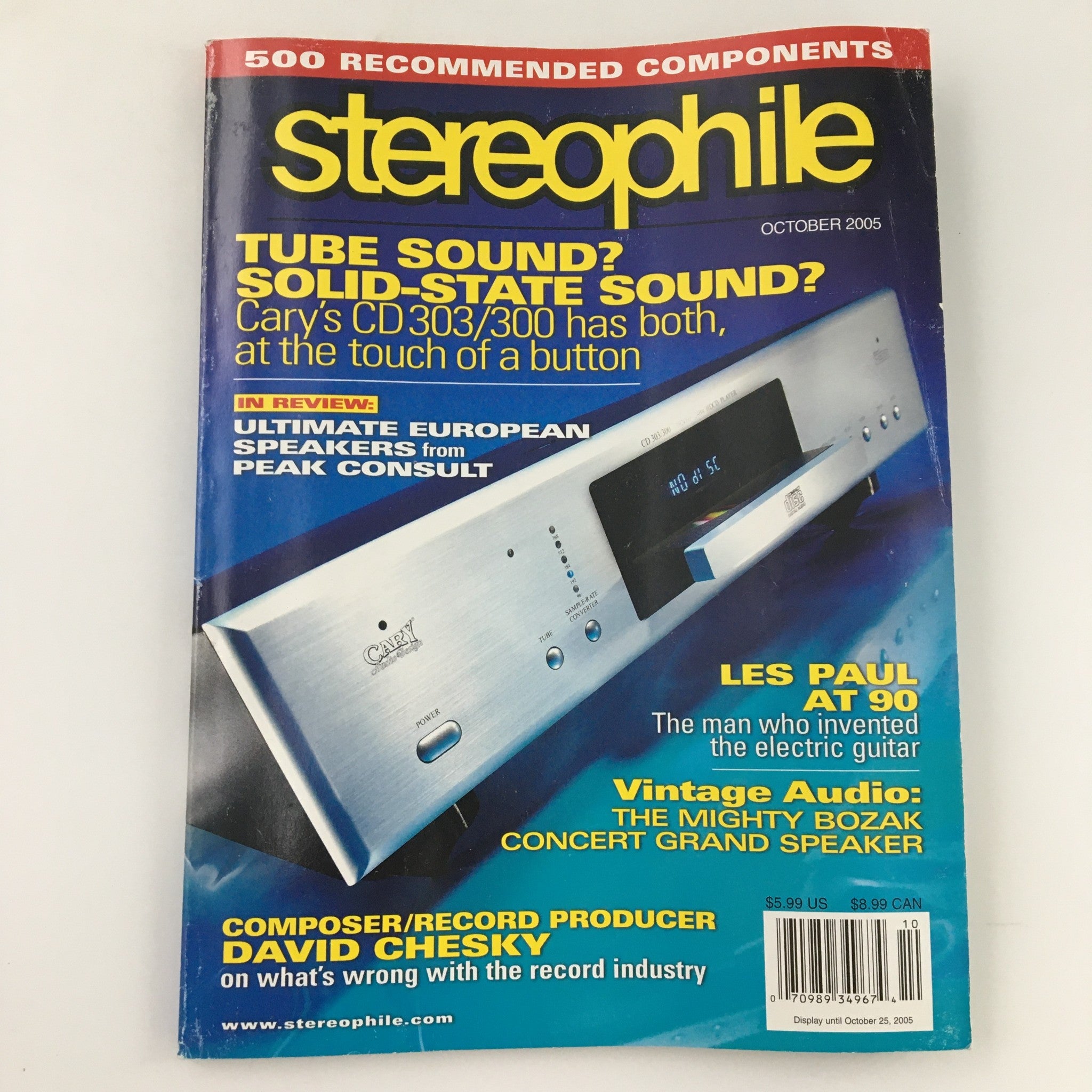 Stereophile Magazine October 2005 Record Producer David Chesky, Newsstand