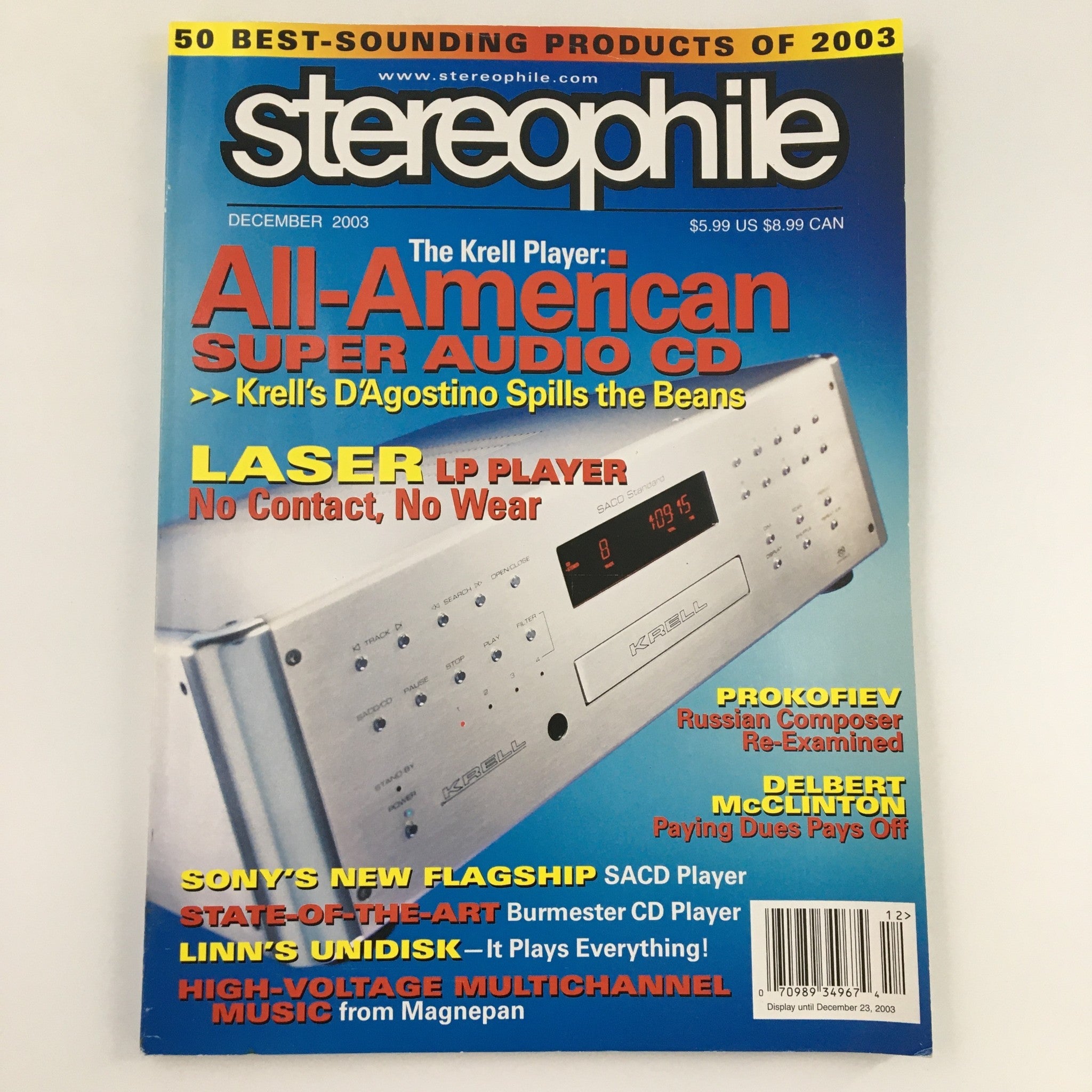 Stereophile Magazine December 2003 Russian Composer Sergei Prokofiev, Newsstand