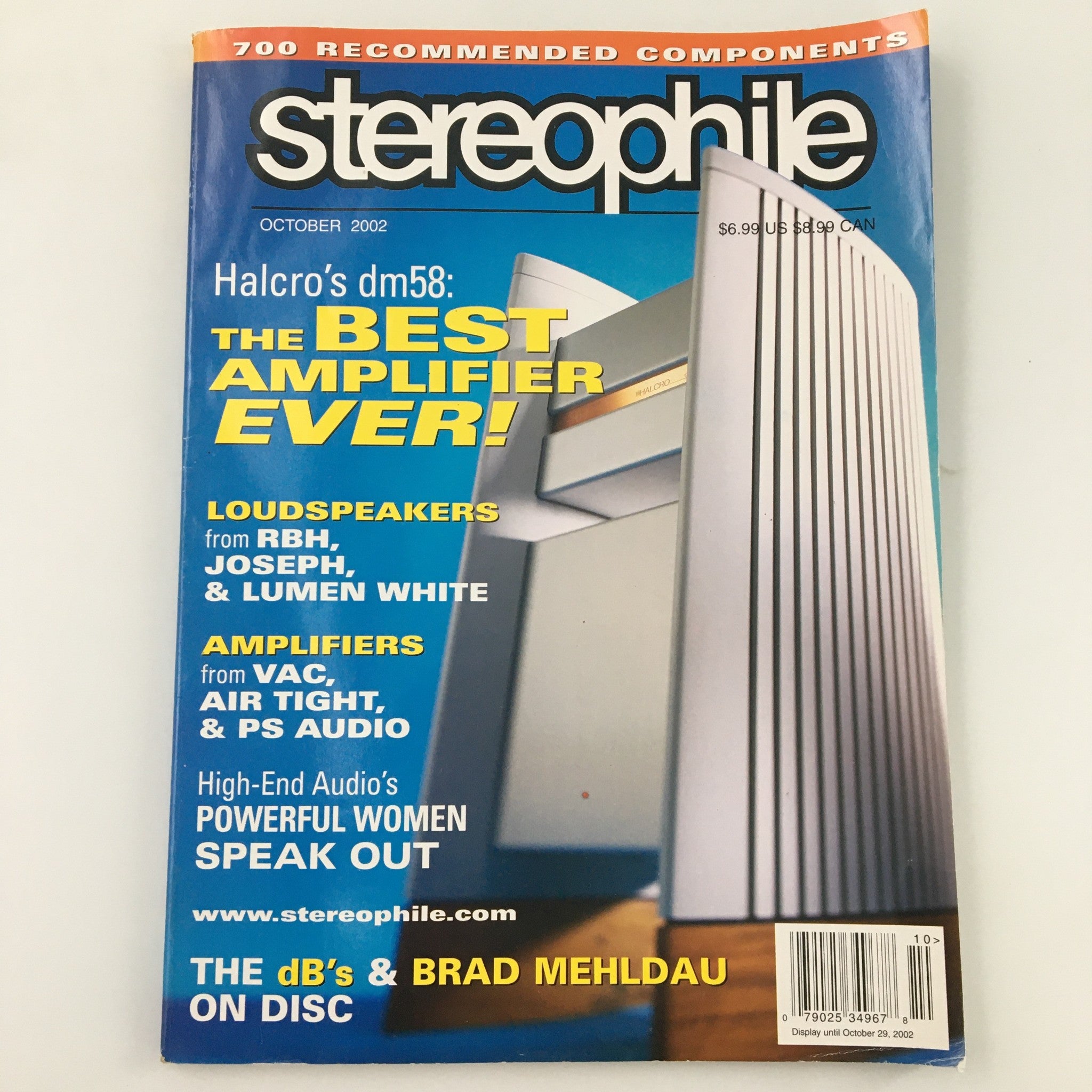 Stereophile Magazine October 2002 Air Tight & PS Audio Amplifiers, Newsstand