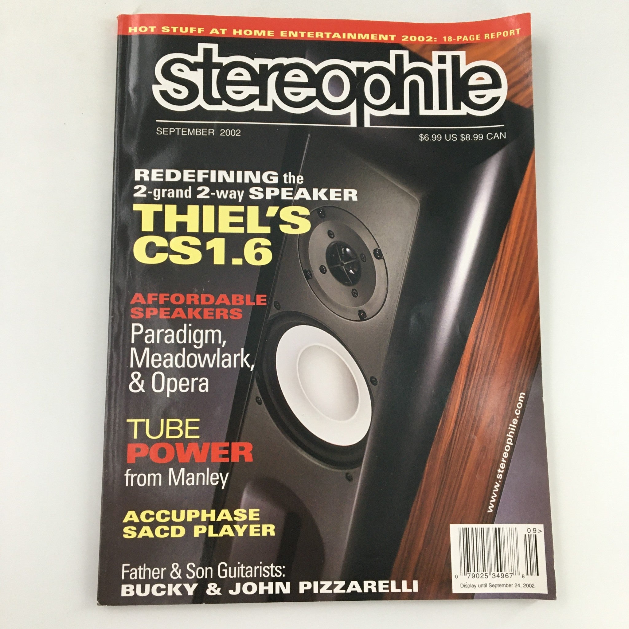 Stereophile Magazine September 2002 Guitarist Bucky & John Pizzarelli, Newsstand