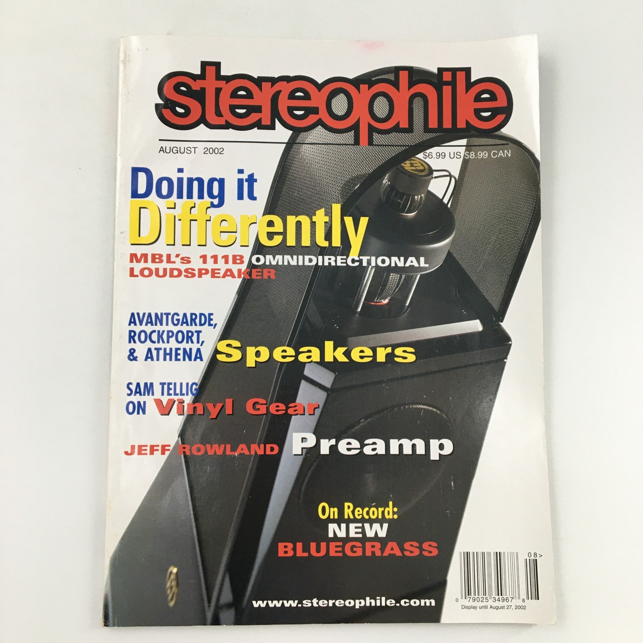 Stereophile Magazine August 2002 Bluegrass On Record Feature, Newsstand