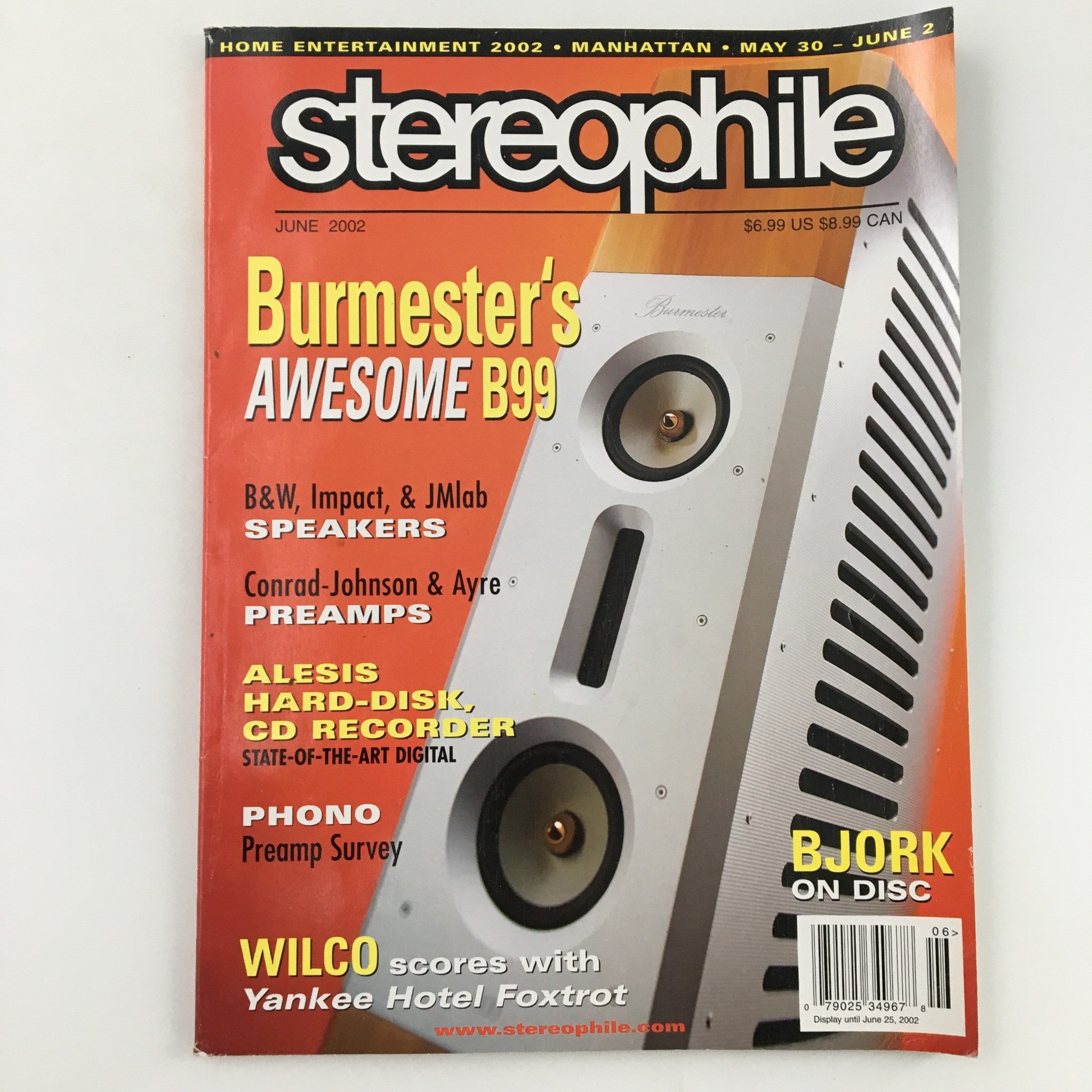 Stereophile Magazine June 2002 Alesis Hard-Disk CD Recorder, Newsstand