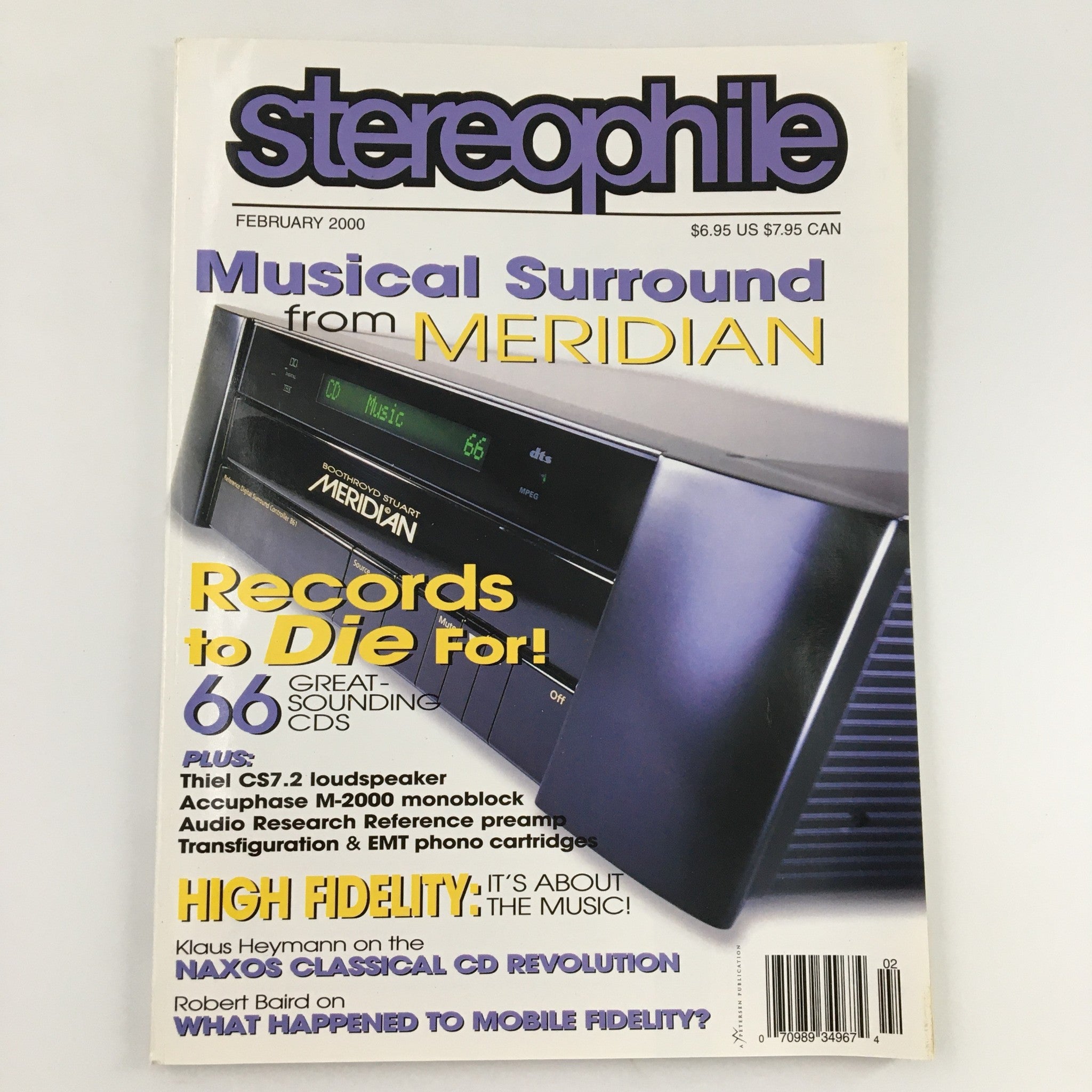 Stereophile Magazine February 2000 Robert Baird on Mobile Fidelity, Newsstand