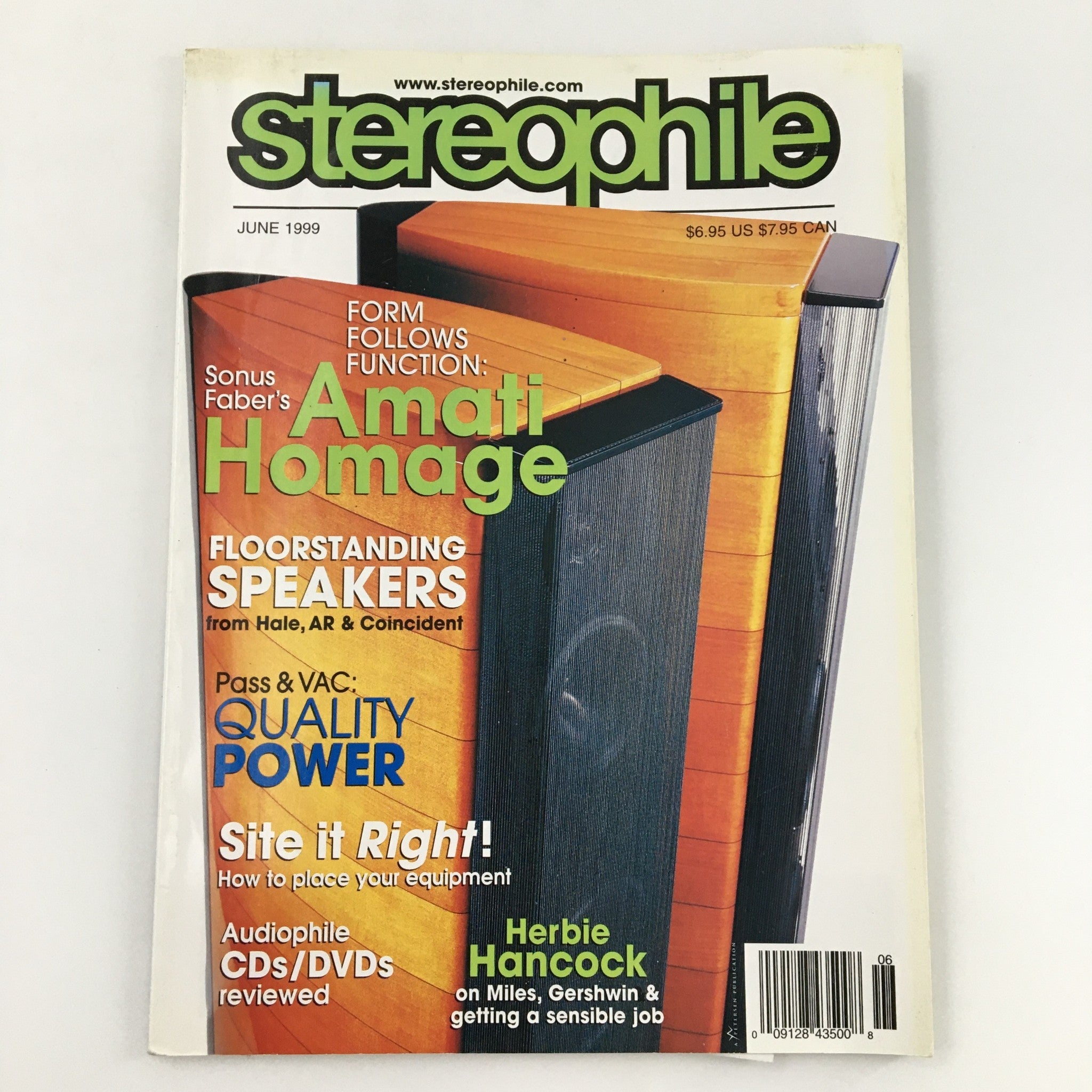 Stereophile Magazine June 1999 Herbie Hancock on Getting Sensible Job, Newsstand