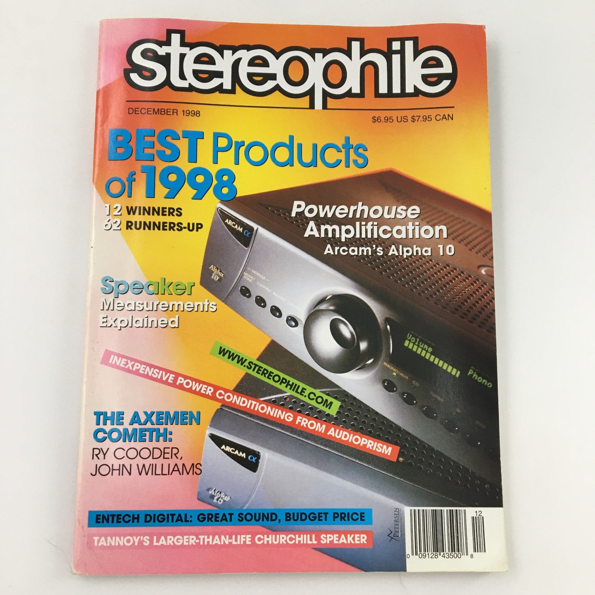 Stereophile Magazine December 1998 Ry Cooder & John Williams Axemen, Newsstand