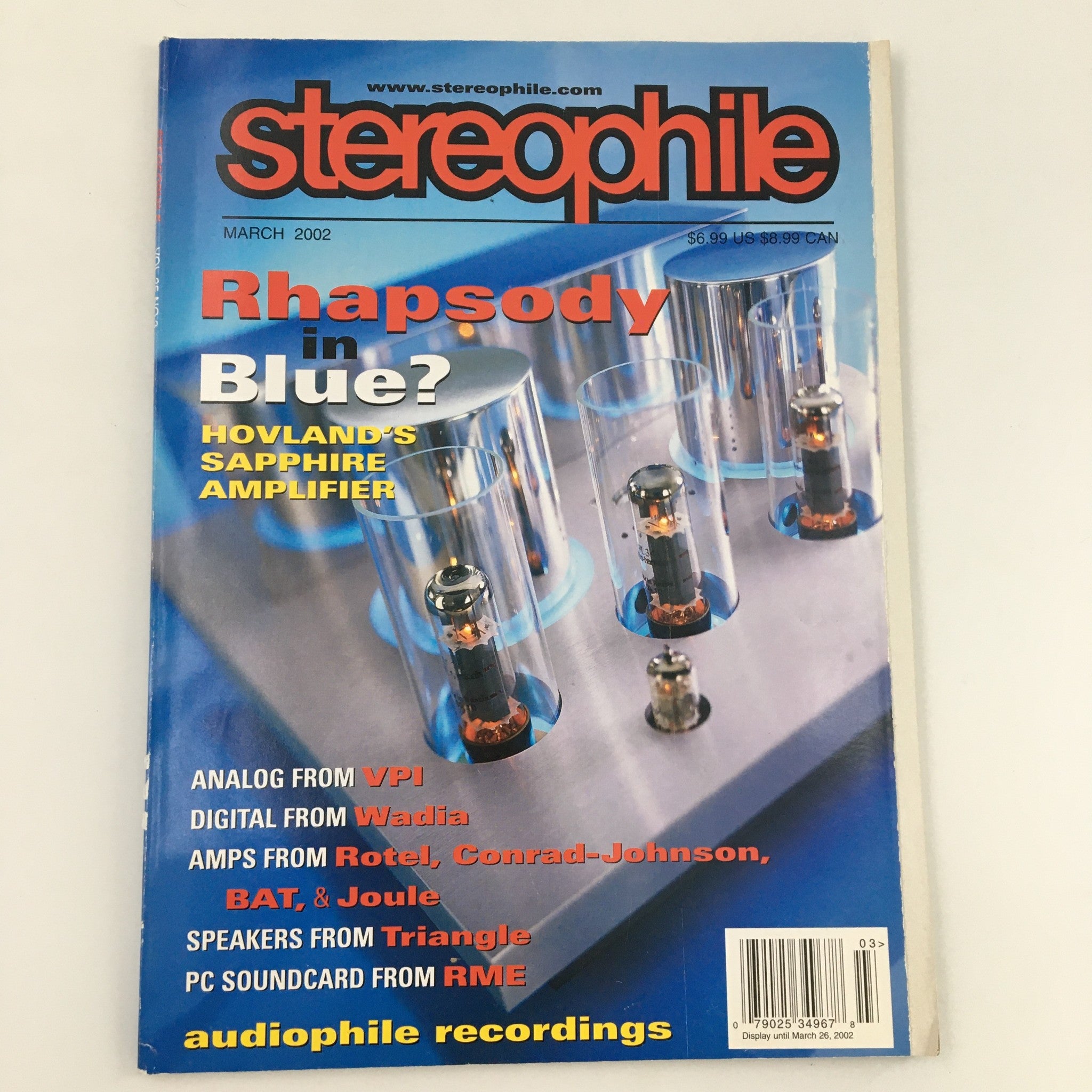 Stereophile Magazine March 2002 Hovland's Sapphire Amplifier, Newsstand