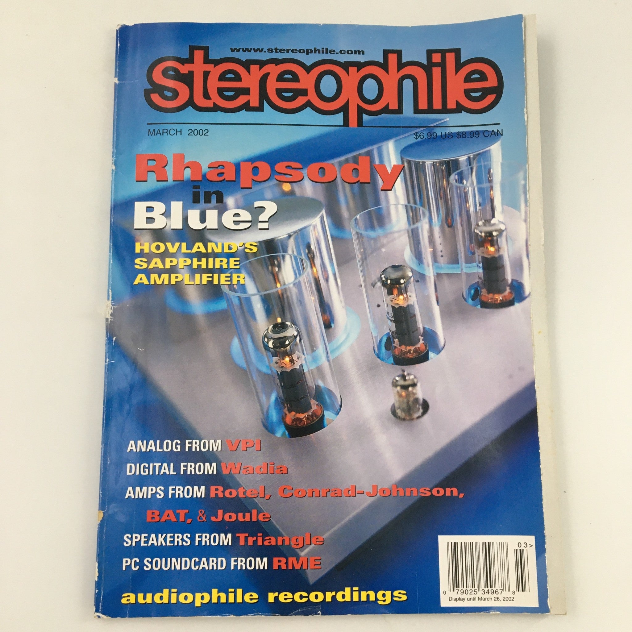 Stereophile Magazine March 2002 Amps from Rotel & Conrad-Johnson, Newsstand