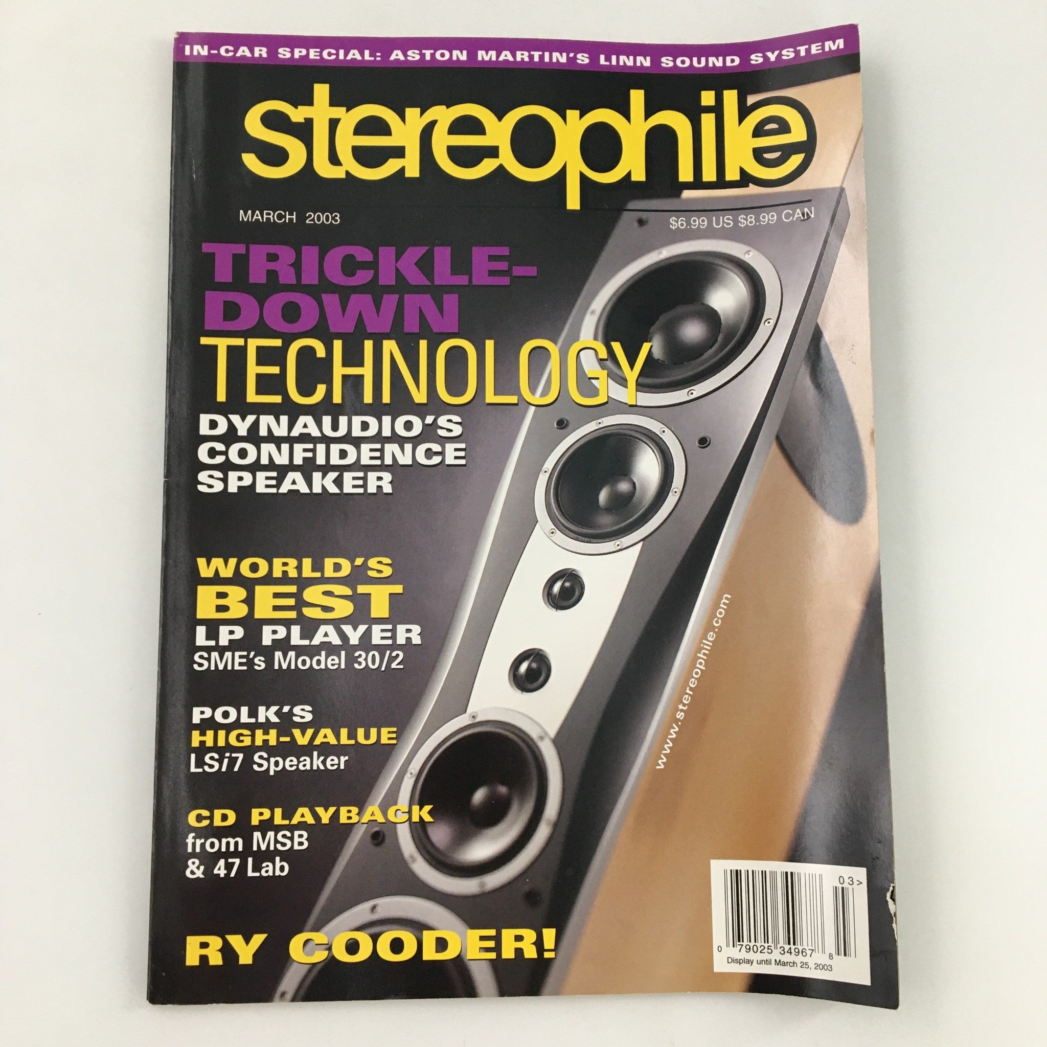 Stereophile Magazine March 2003 American Musician Ry Cooder & Dynoaudio Speaker