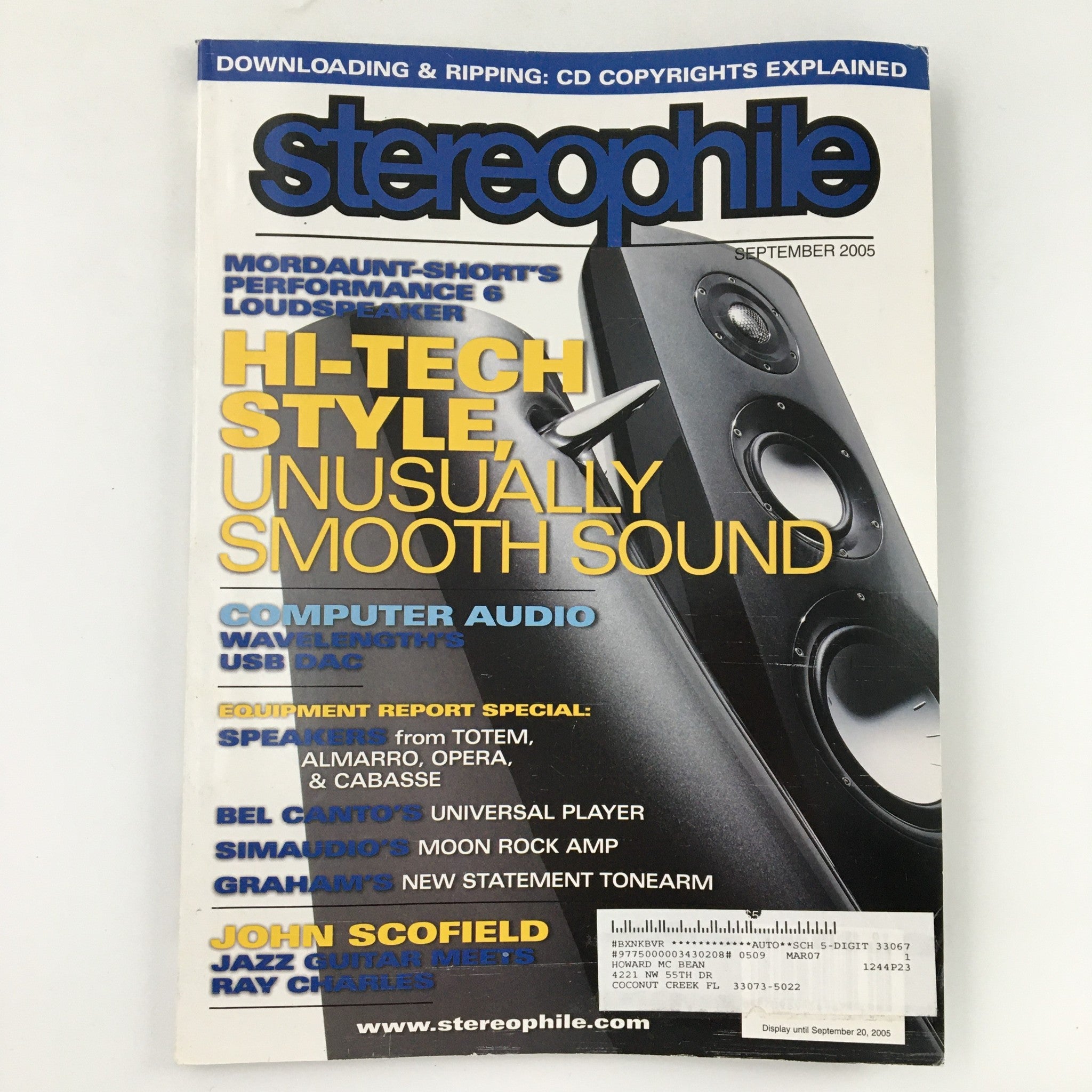 Stereophile Magazine September 2005 John Scofield Jazz Guitar Meets Ray Charles