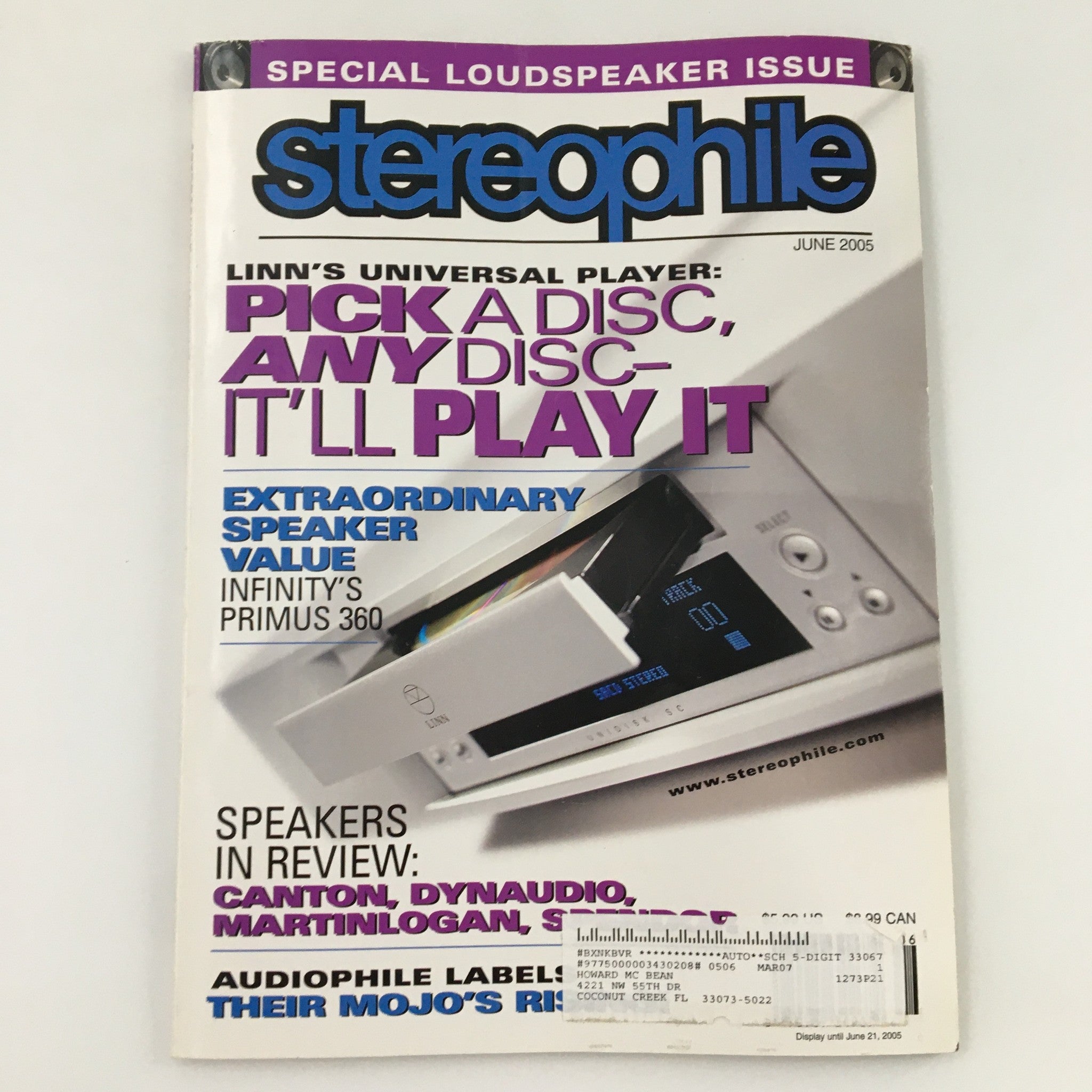 Stereophile Magazine June 2005 Extraordinary Speaker Value Infinity's Primus 360