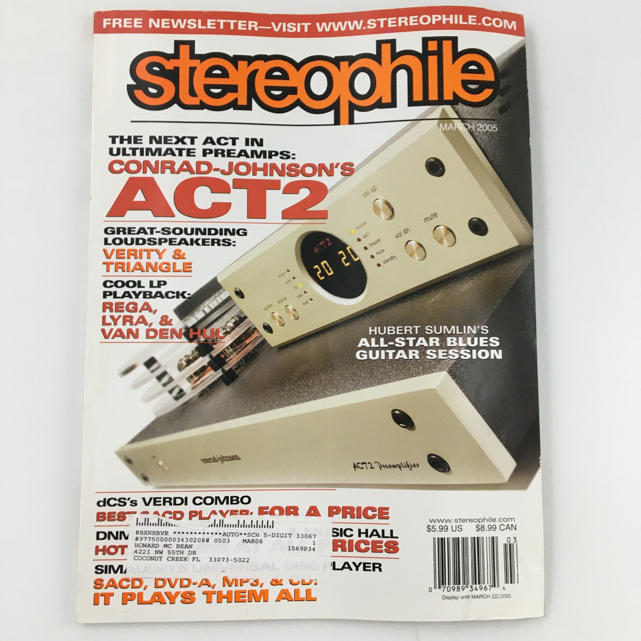 Stereophile Magazine March 2005 Hubert Sumlin's All-Star Blues Guitar Session