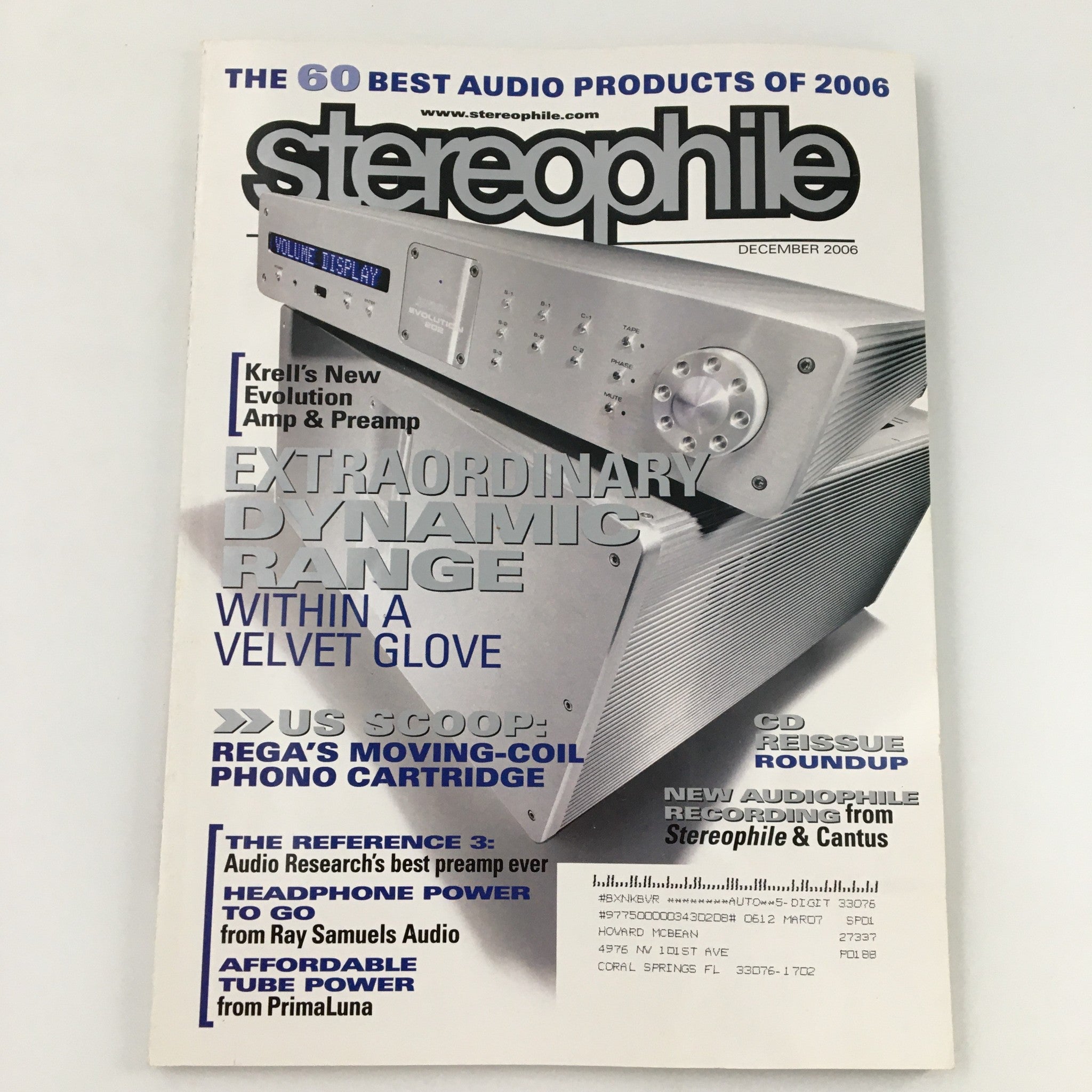 Stereophile Magazine December 2006 Headphone Power To Go from Ray Samuels Audio