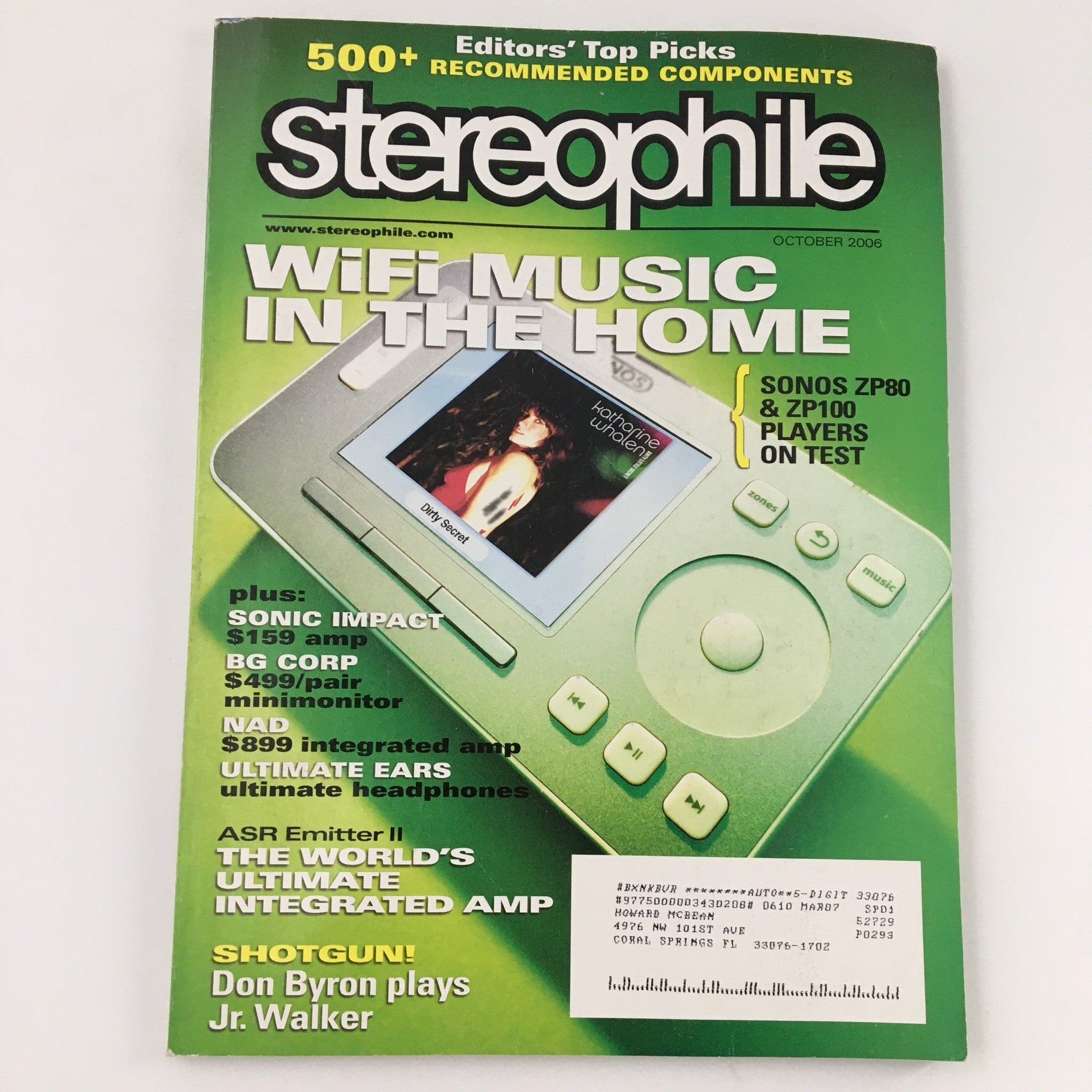 Stereophile Magazine October 2006 Shotgun Don Byron Plays Jr. Walker Feature