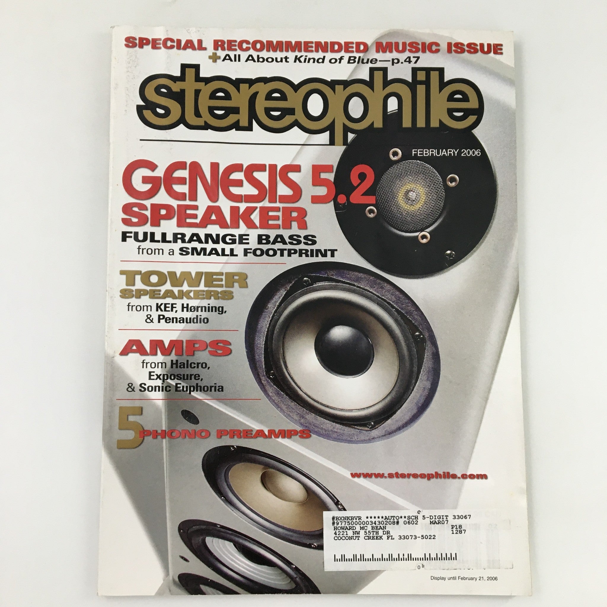 Stereophile Magazine February 2006 Genesis 5.2 Speaker Fullrange Bass