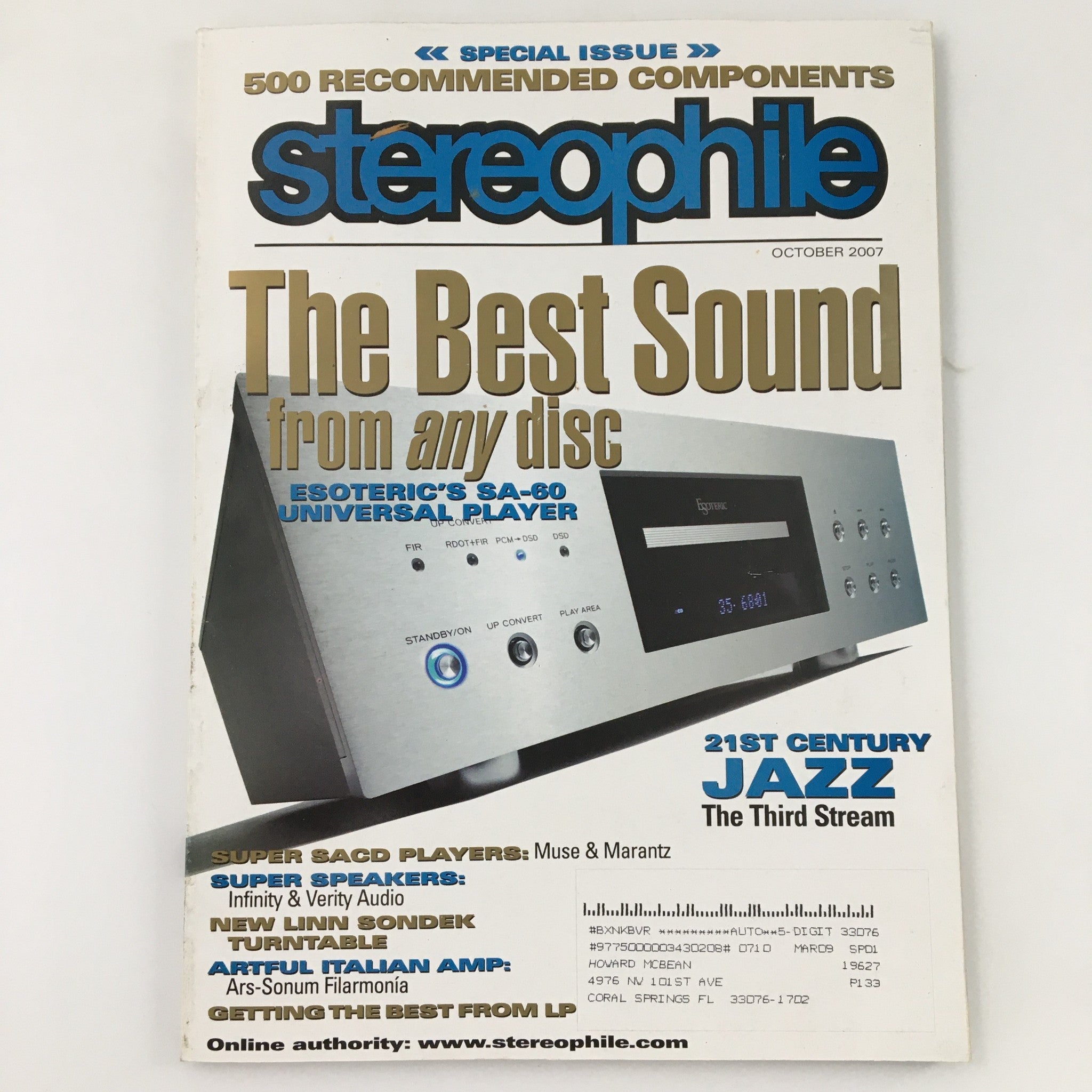 Stereophile Magazine October 2007 21st Century Jazz The Third Stream Feature