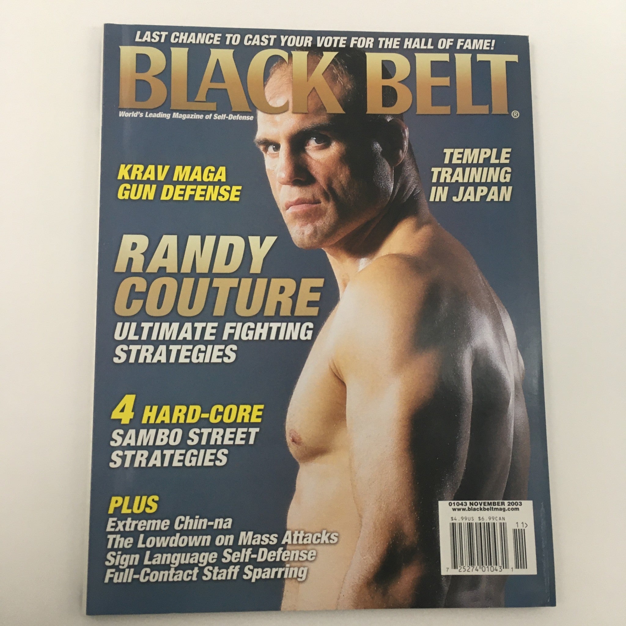 Black Belt Magazine November 2003 Randy Couture Fighting Strategies, Newsstand