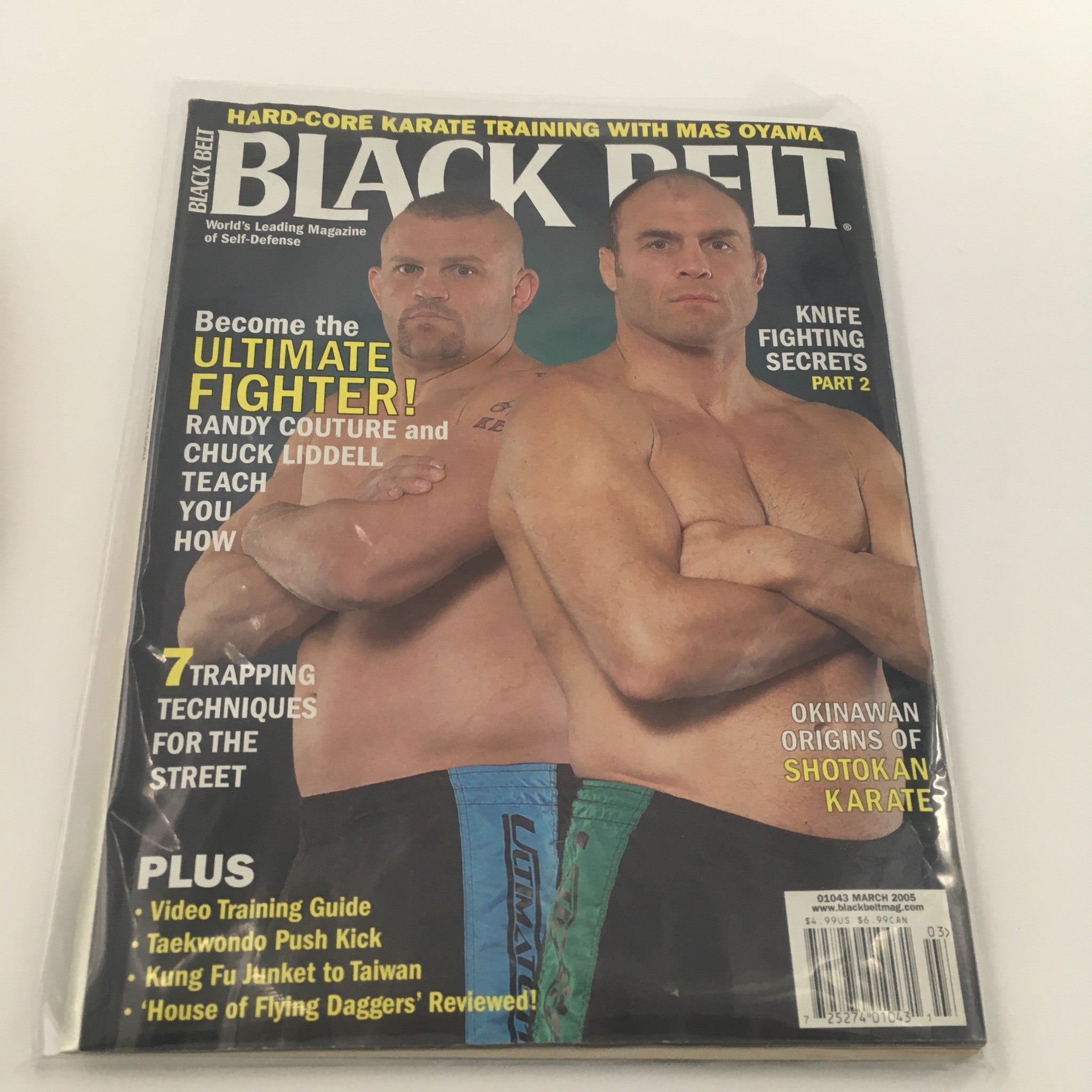 Black Belt Magazine March 2005 Randy Couture & Chuck Liddell Feature, Newsstand