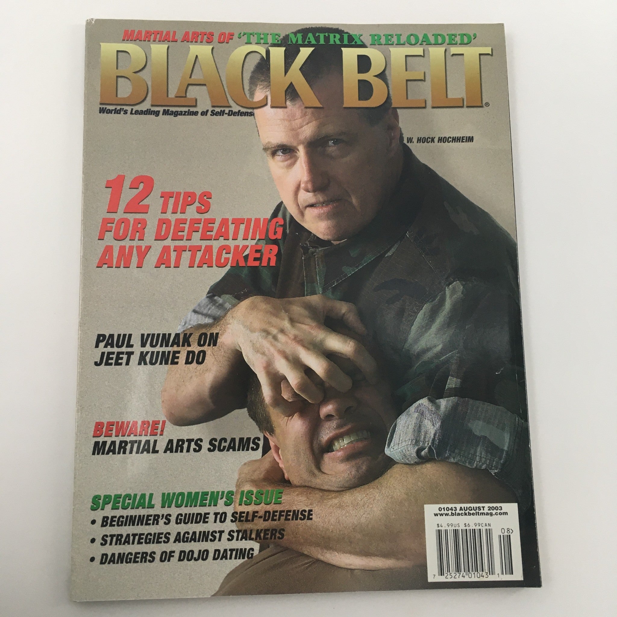 Black Belt Magazine August 2003 Paul Vunak on Jeet Kune Do, Newsstand