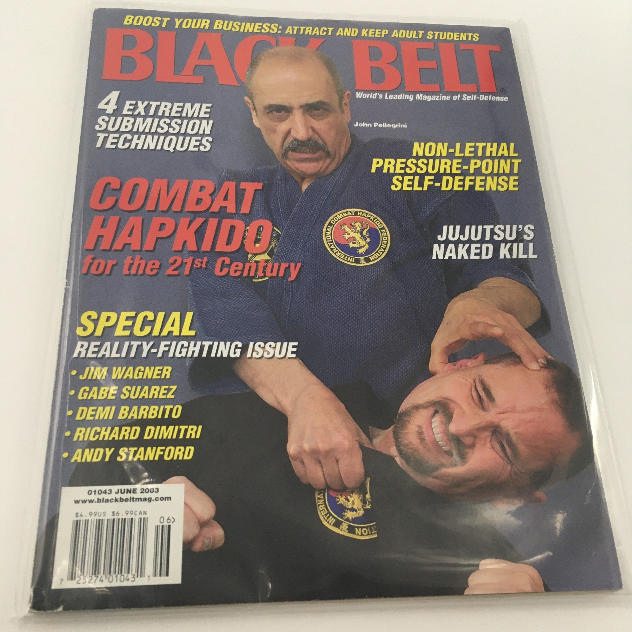 Black Belt Magazine June 2003 Jim Wagner, Demi Barbito Fighting Issue, Newsstand