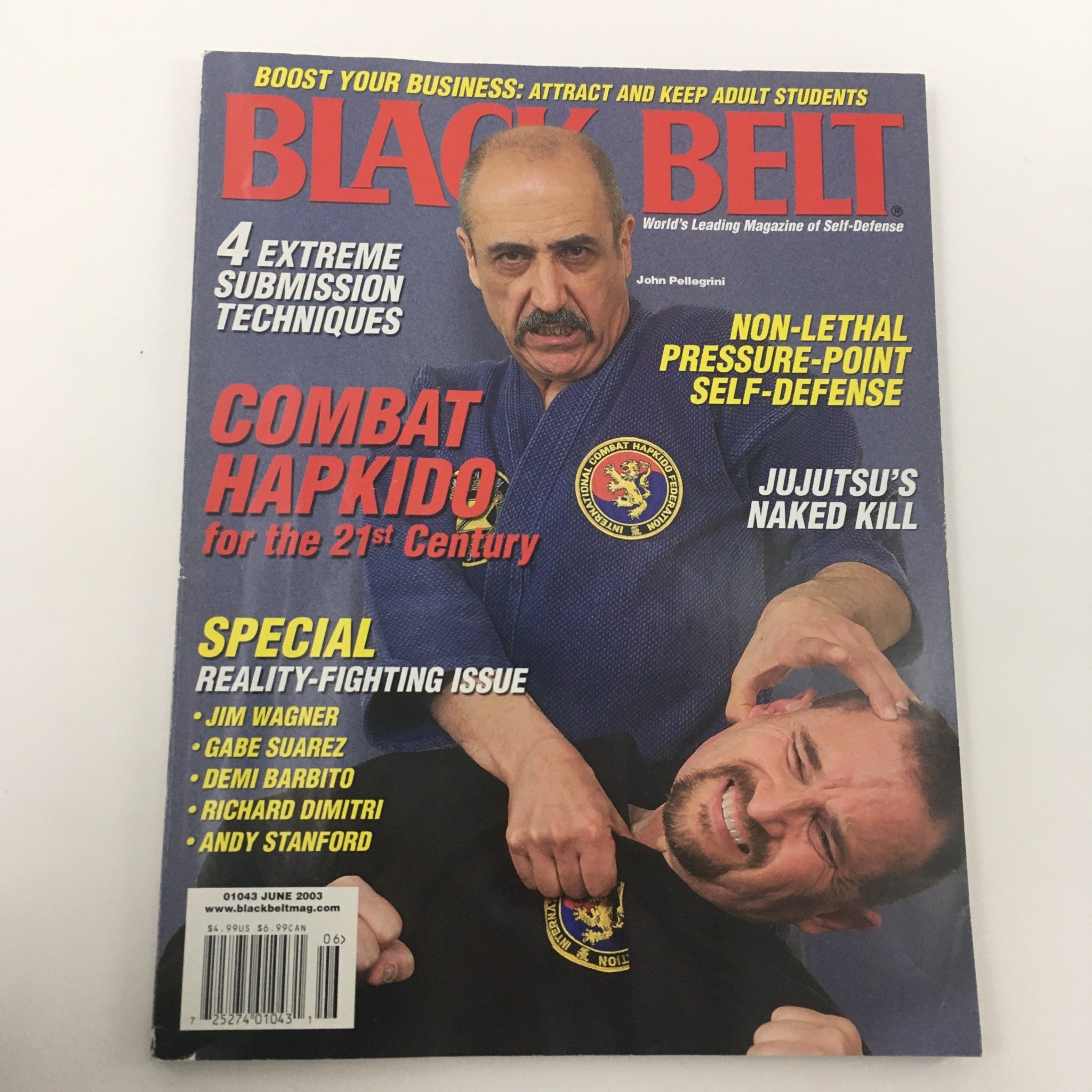 Black Belt Magazine June 2003 Jim Wagner, Demi Barbito Fighting Issue, Newsstand