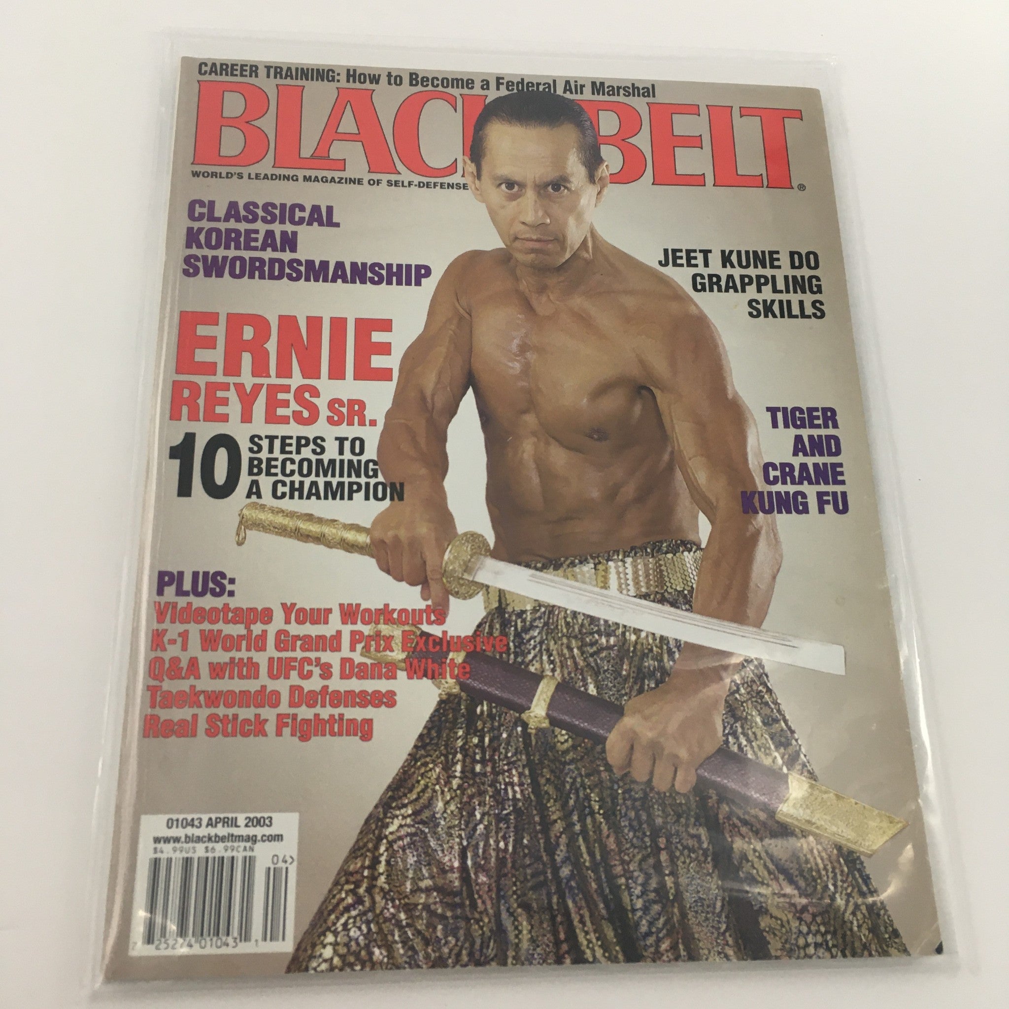 Black Belt Magazine April 2003 Champion Ernie Reyes Sr. Feature, Newsstand