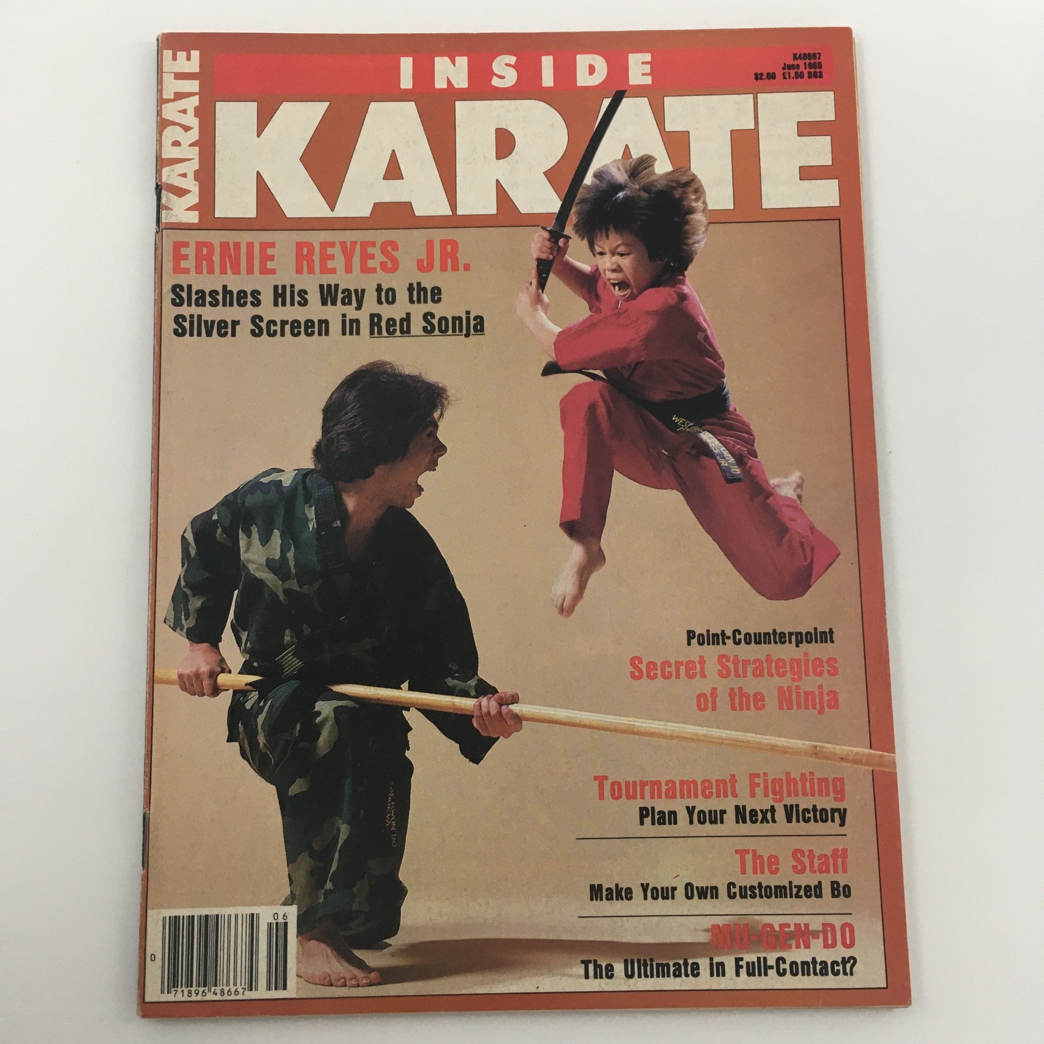 VTG Inside Karate Magazine June 1985 Ernie Reyes Jr. in Red Sonja, Newsstand