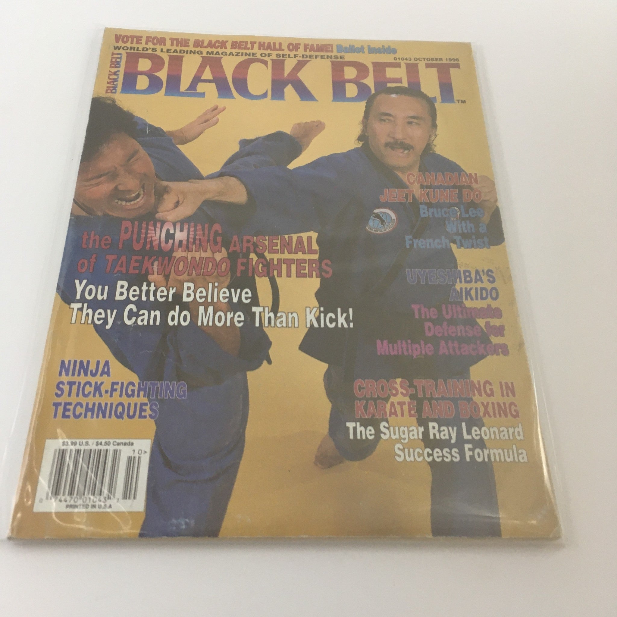 Black Belt Magazine October 1996 Sugar Ray Leonard Success Formula, Newsstand