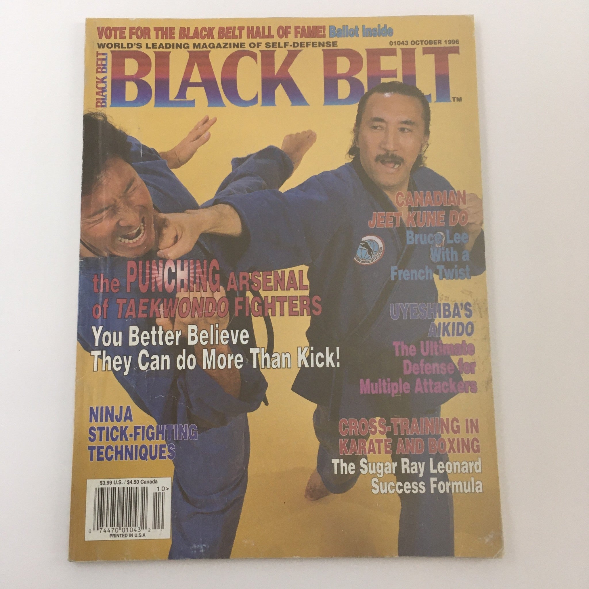 Black Belt Magazine October 1996 Sugar Ray Leonard Success Formula, Newsstand