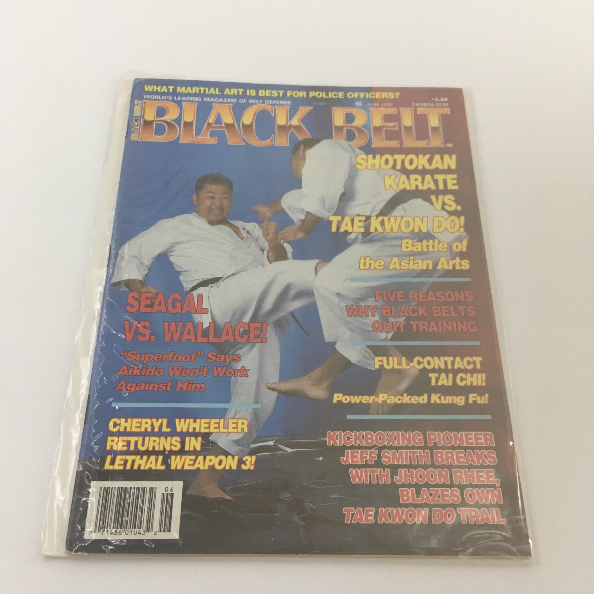 Black Belt Magazine June 1992 Steven Seagal vs Basil Wallace, Newsstand