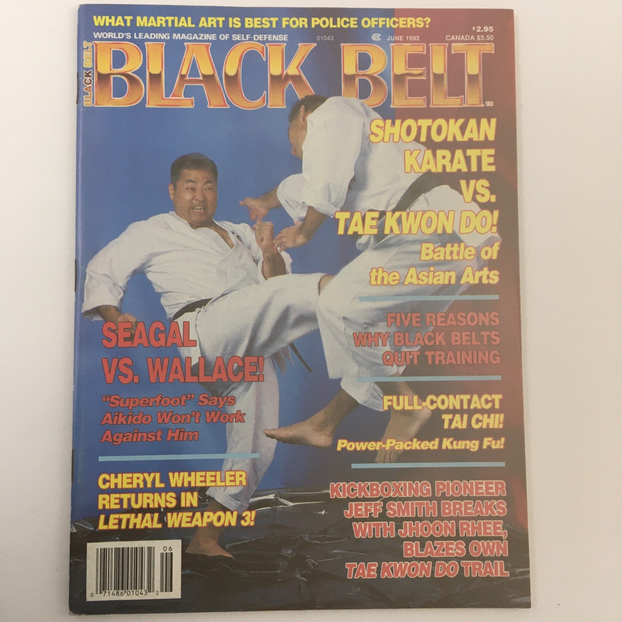 Black Belt Magazine June 1992 Steven Seagal vs Basil Wallace, Newsstand