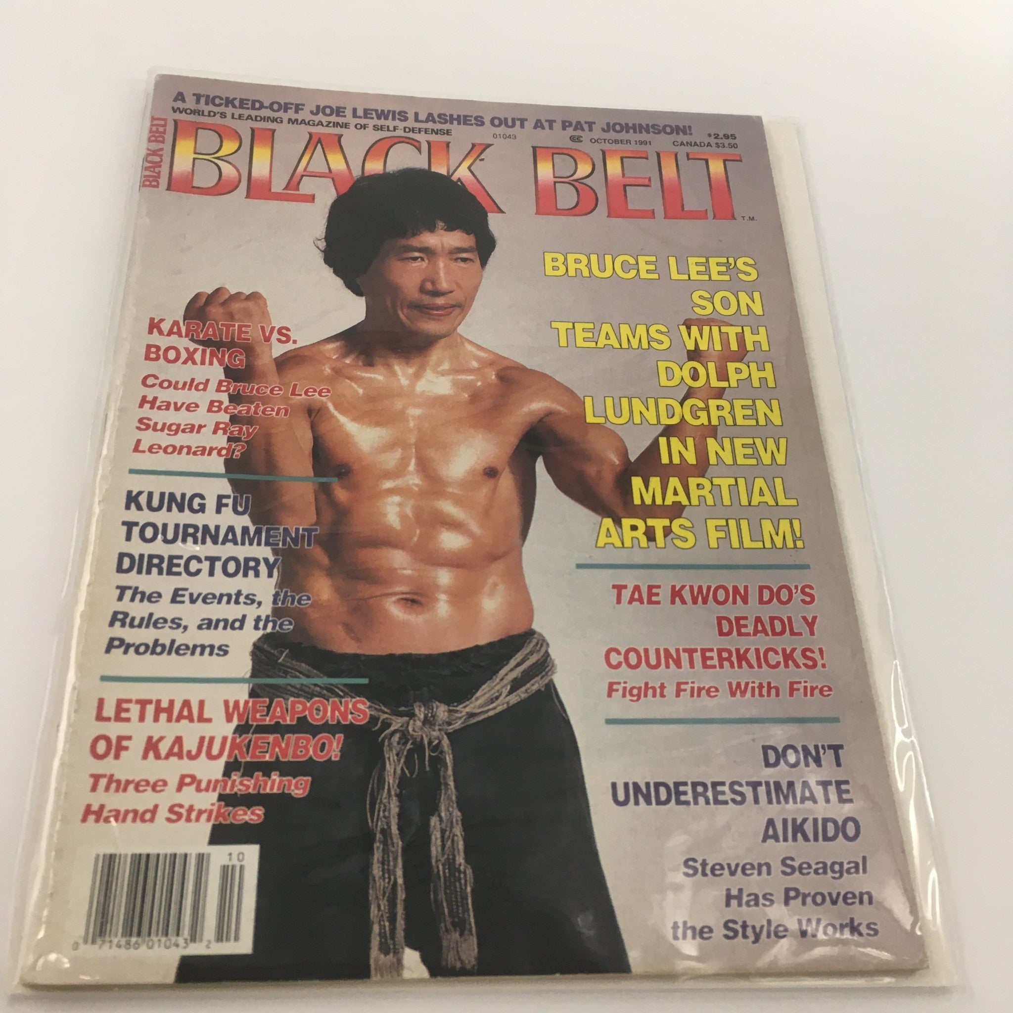 Black Belt Magazine October 1991 Brandon Lee Teams Dolph Lundgren, Newsstand