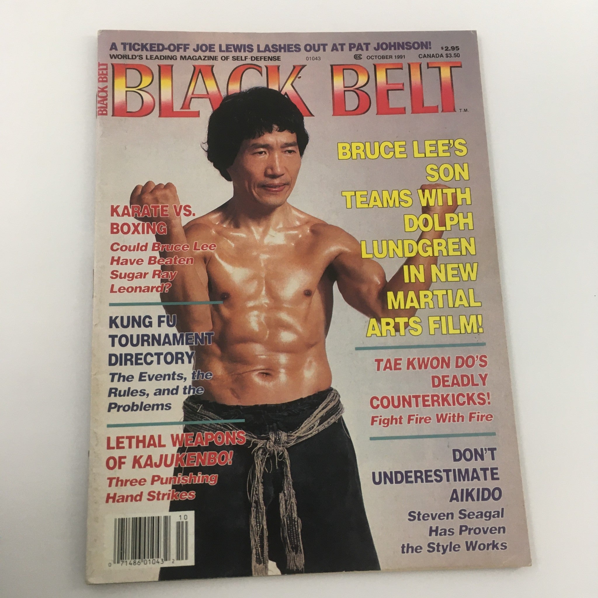 Black Belt Magazine October 1991 Brandon Lee Teams Dolph Lundgren, Newsstand