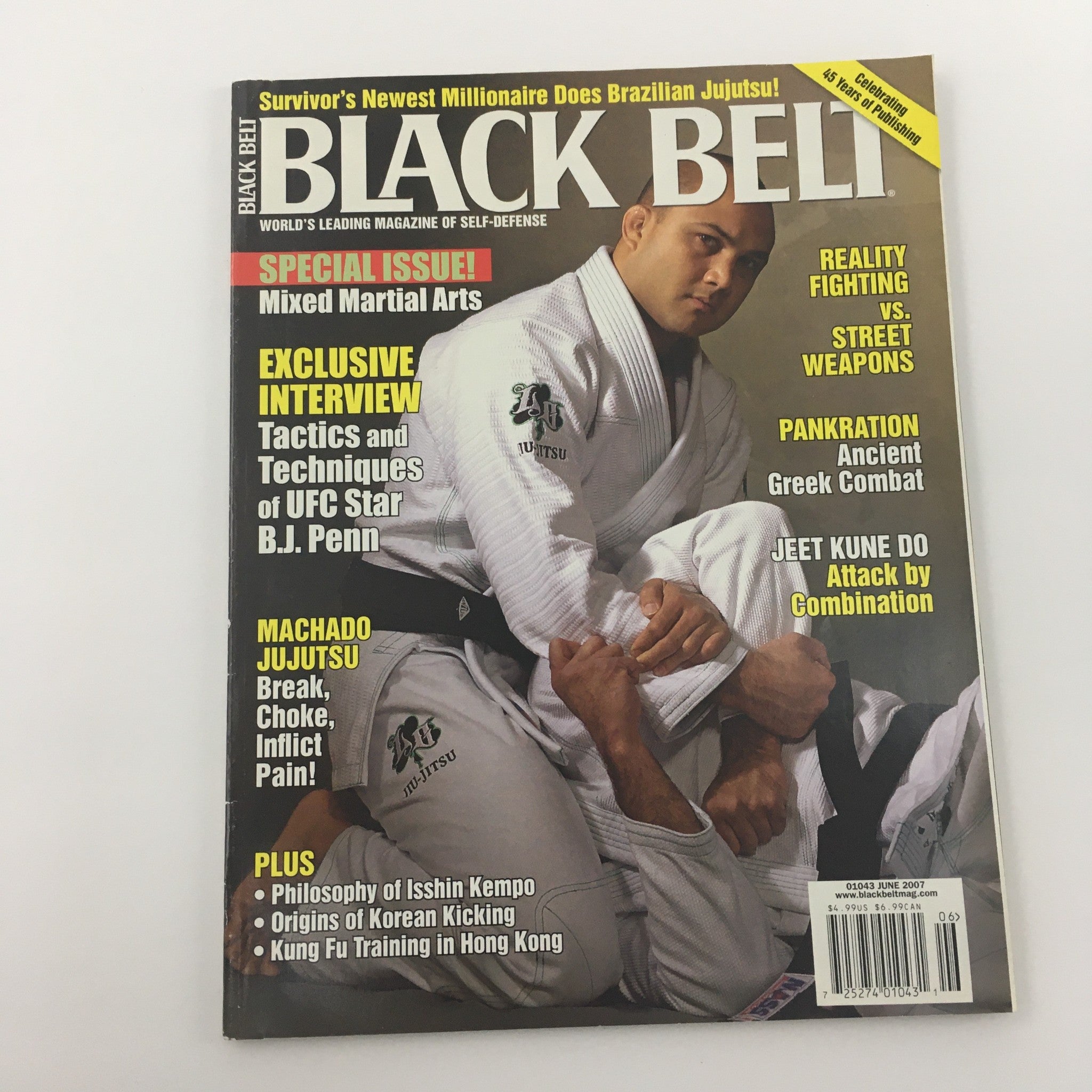 Black Belt Magazine June 2007 UFC Star BJ Penn Tactics & Techniques, Newsstand