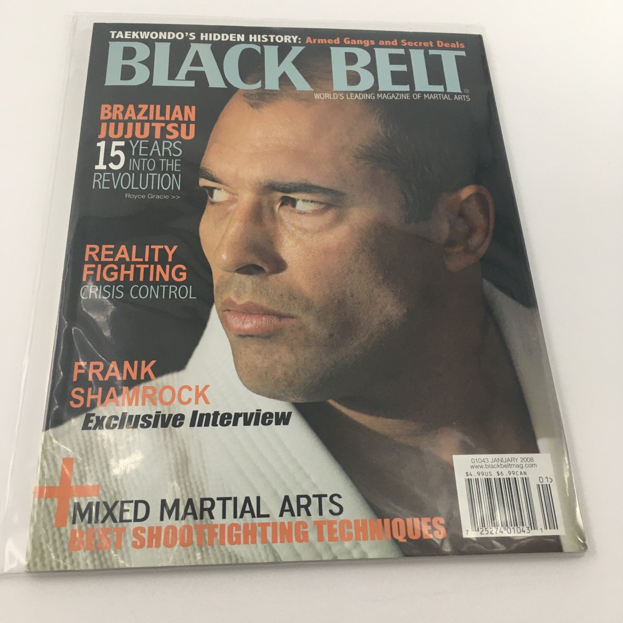 Black Belt Magazine January 2008 Frank Shamrock Exclusive Interview, Newsstand